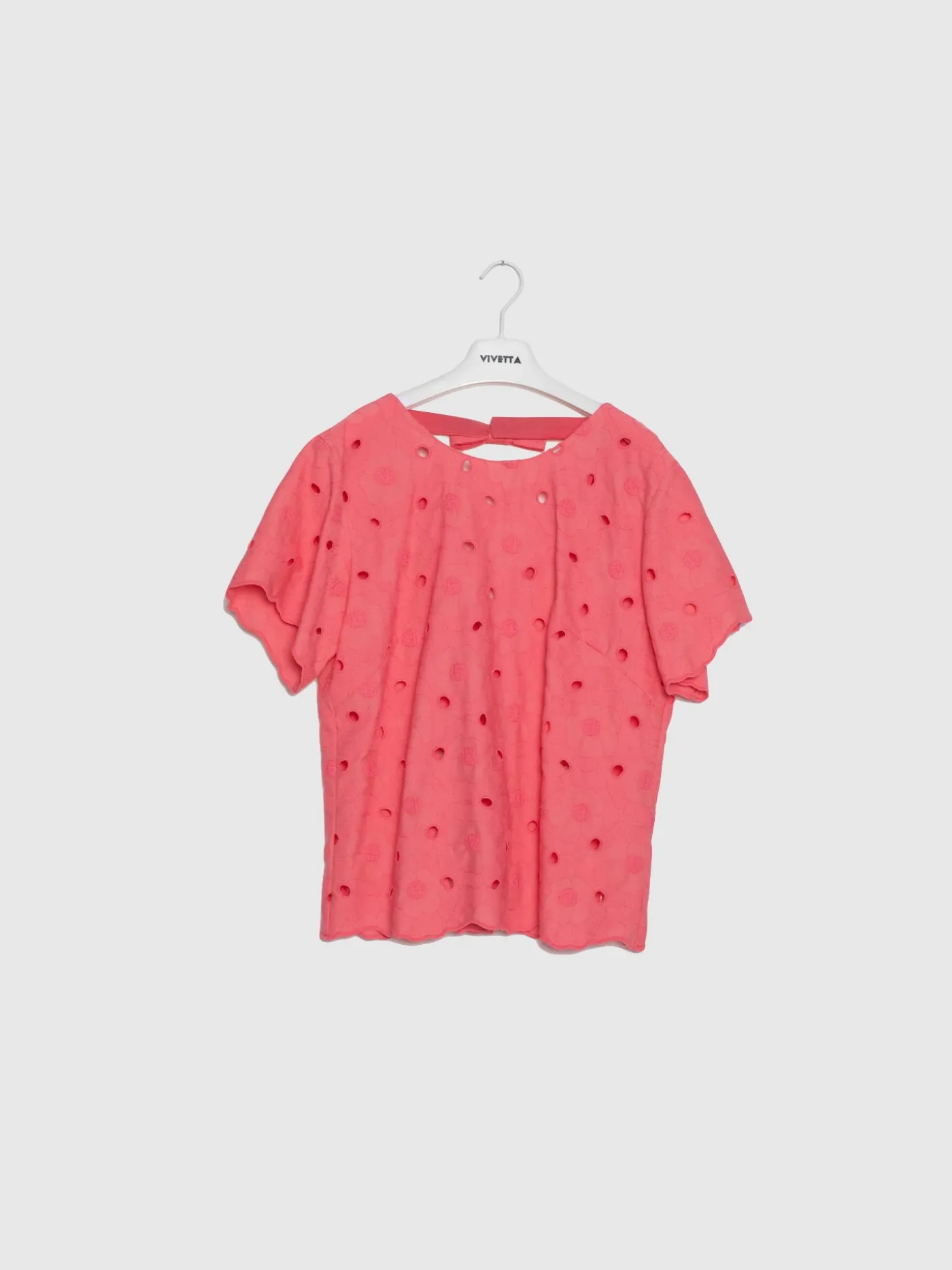 Outlet Blusa com Bordado em Rosa MULHER Vestuário