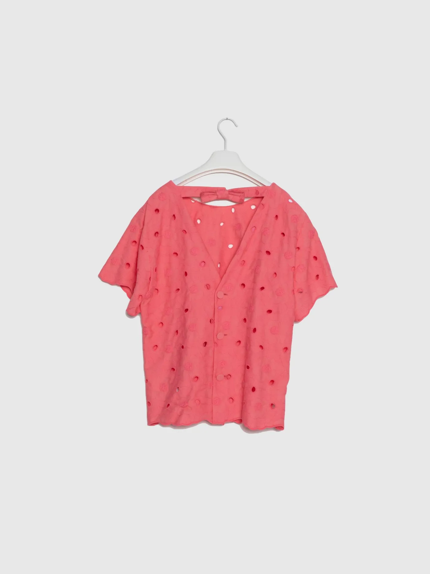 Outlet Blusa com Bordado em Rosa MULHER Vestuário