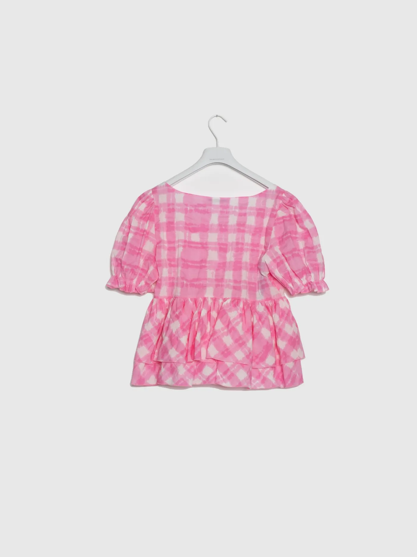 Shop Blusa com Folhos em Rosa e Branco MULHER Vestuário