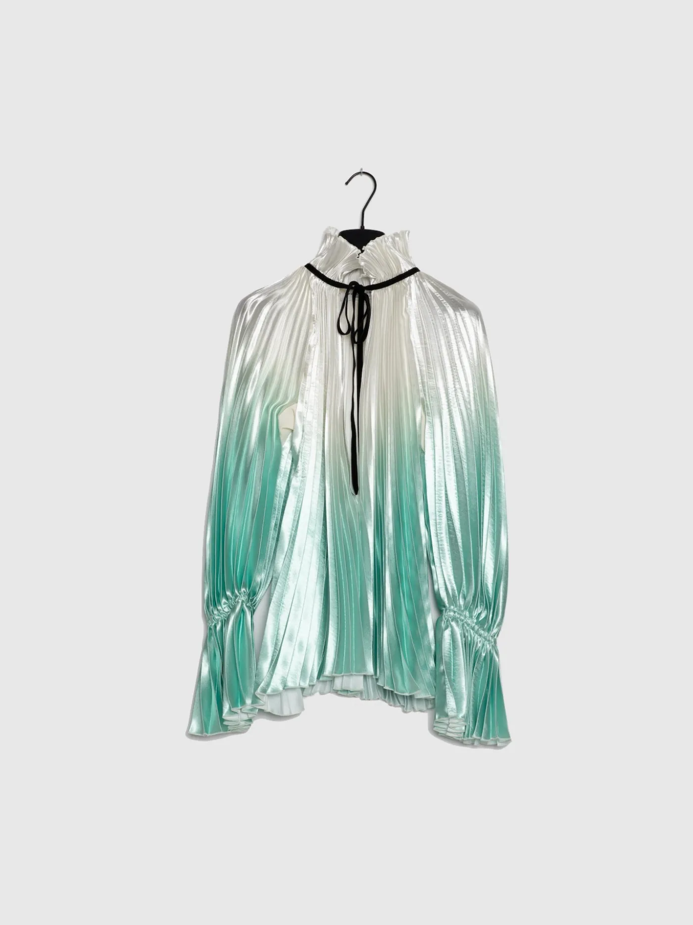 Flash Sale Blusa Plissada em Verde e Bege MULHER Vestuário