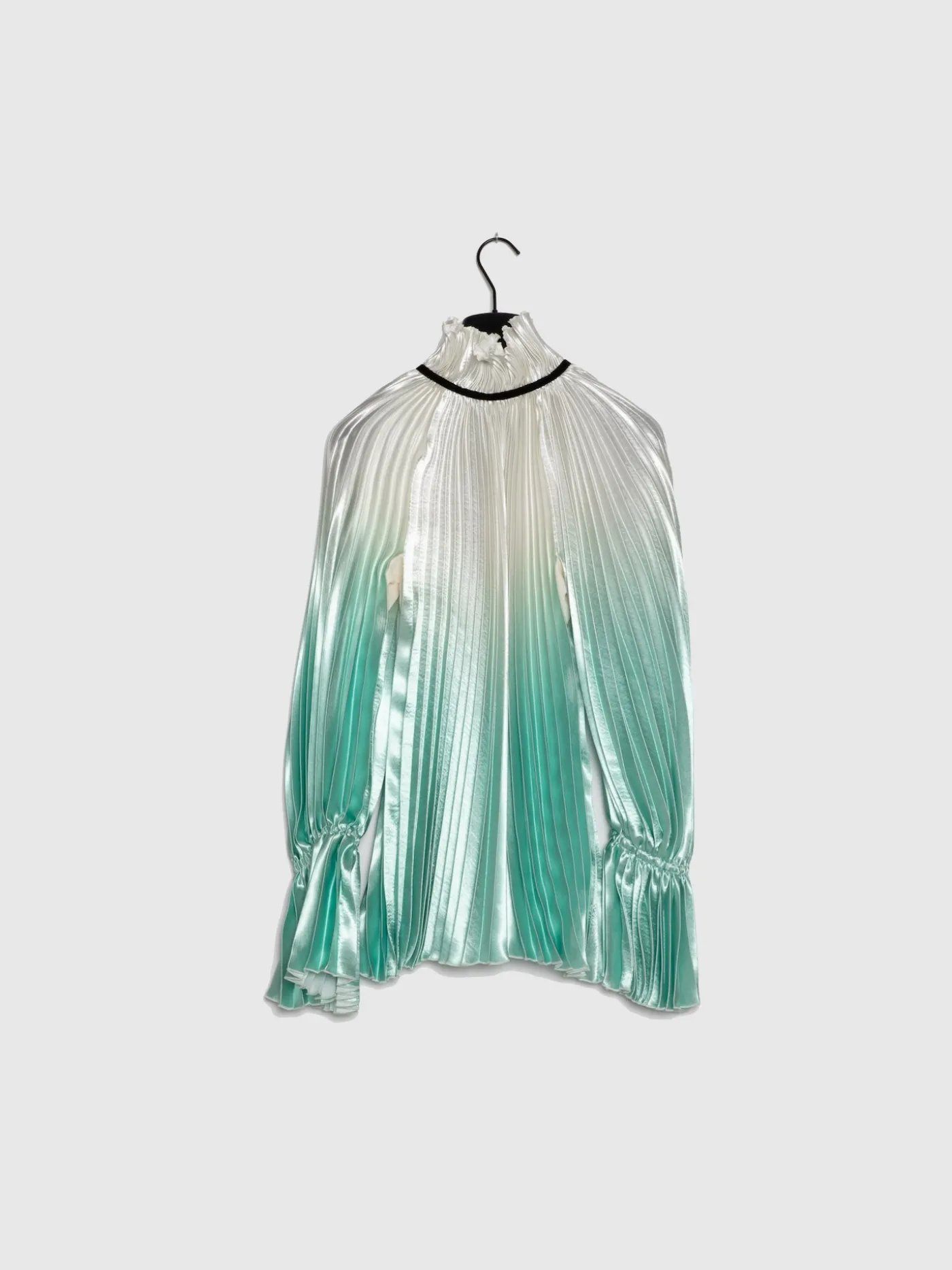 Flash Sale Blusa Plissada em Verde e Bege MULHER Vestuário