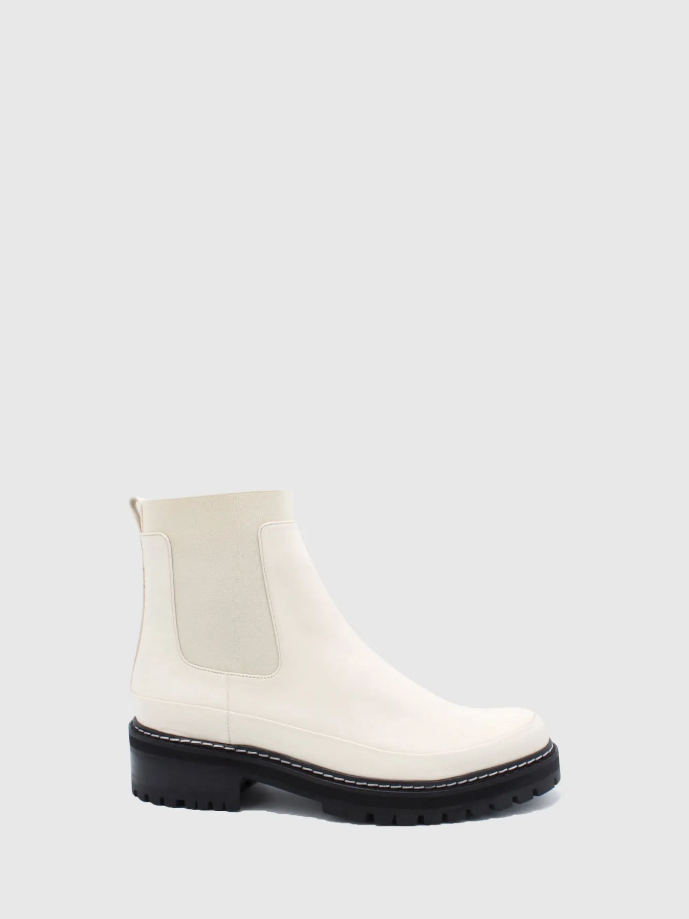 Fashion Botas Chelsea em Branco MULHER Botas