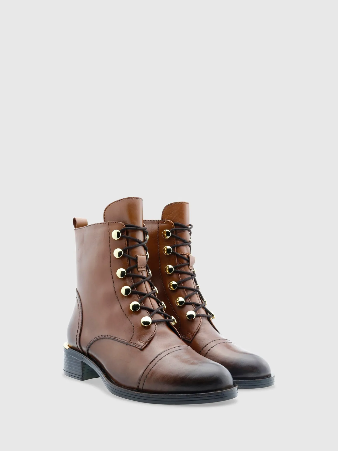 Cheap Botas com Atacadores em Castanho MULHER Botas