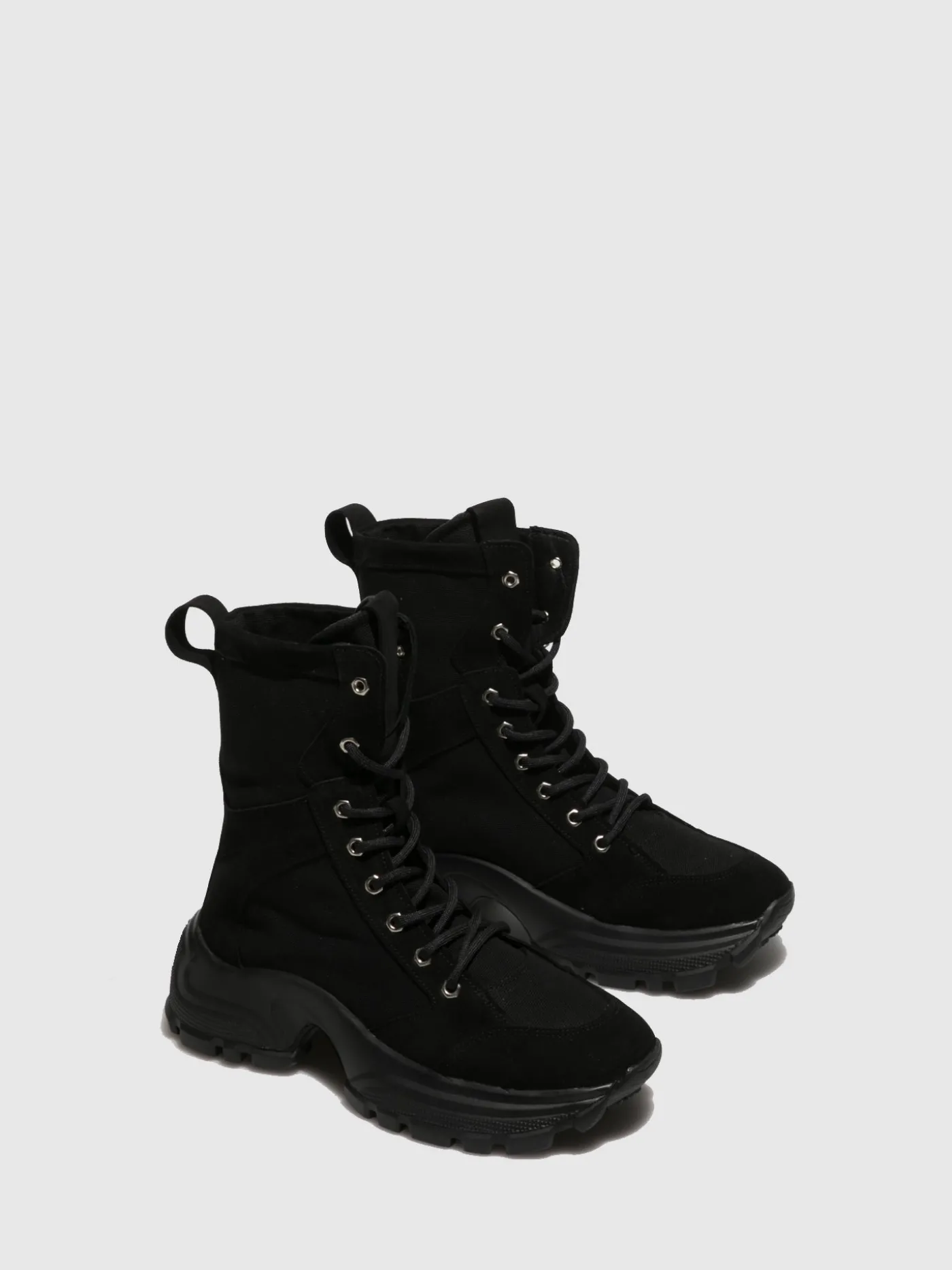 Shop Botas com Atacadores em Preto MULHER Botas