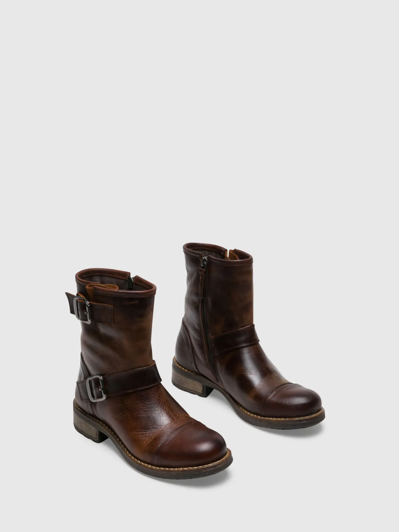 Store Botas com Fecho em Castanho MULHER Botas