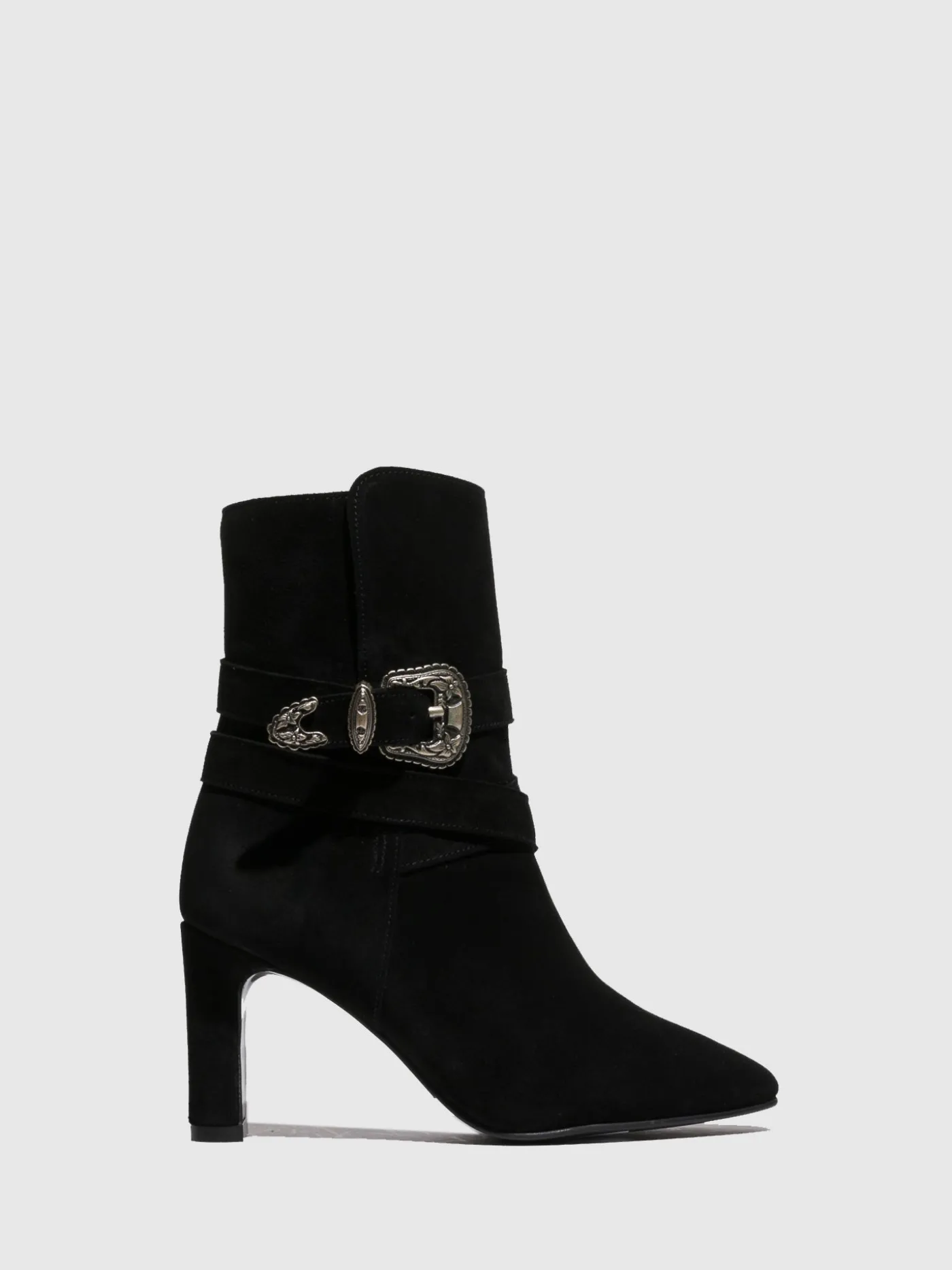 Outlet Botas com Fivela em Preto MULHER Botas