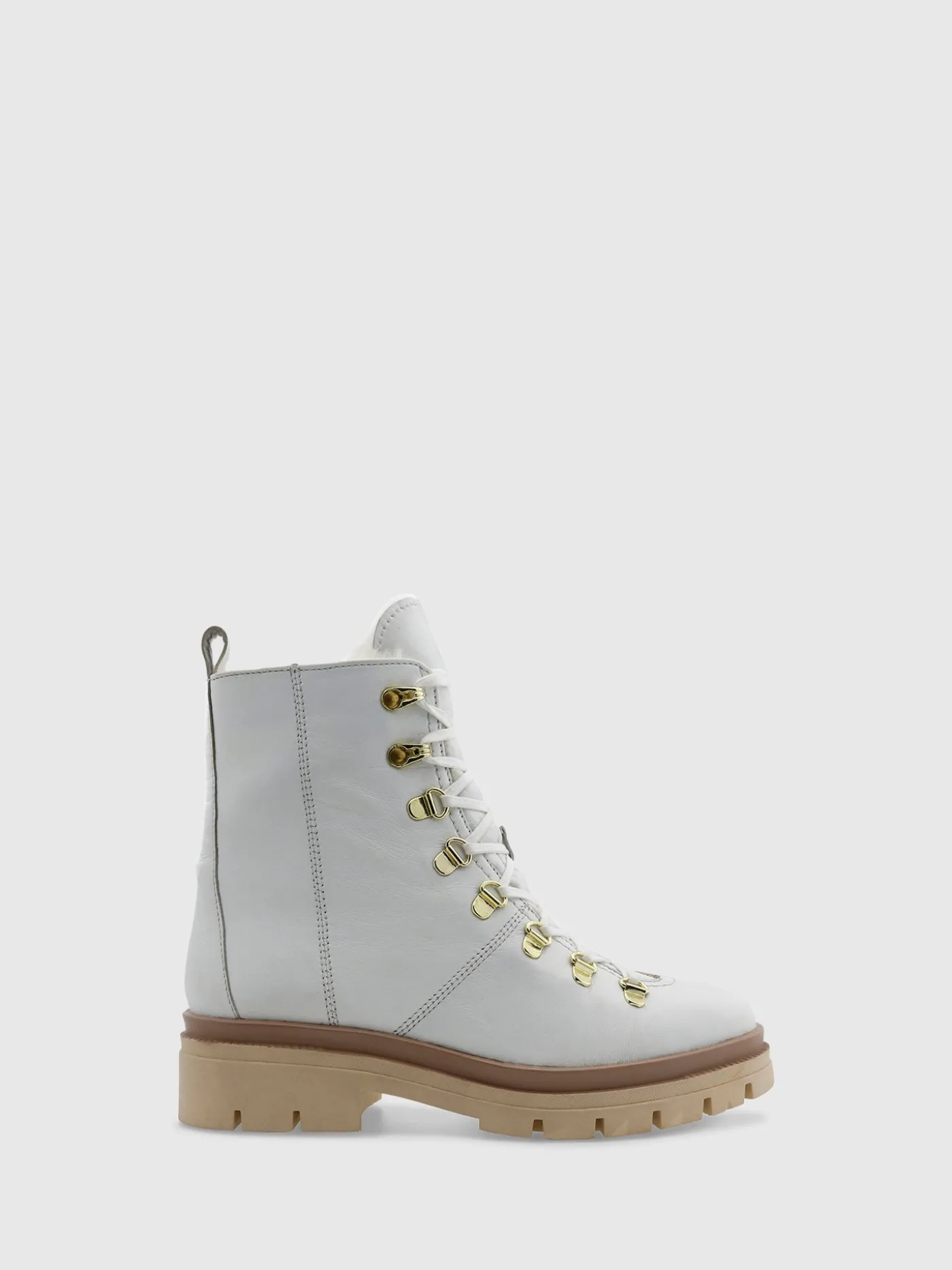 Clearance Botas com Ponta Redonda em Branco MULHER Botas