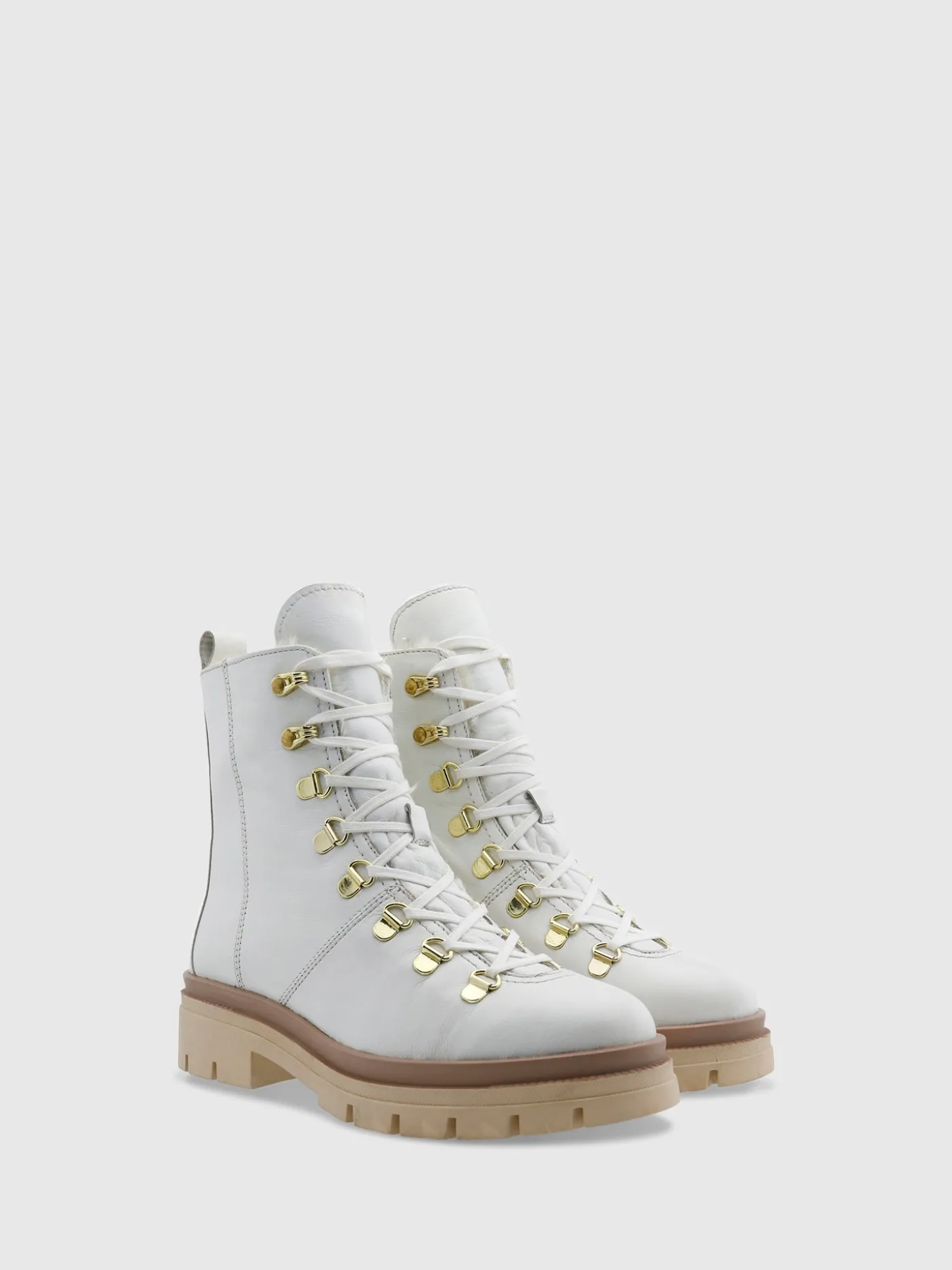 Clearance Botas com Ponta Redonda em Branco MULHER Botas