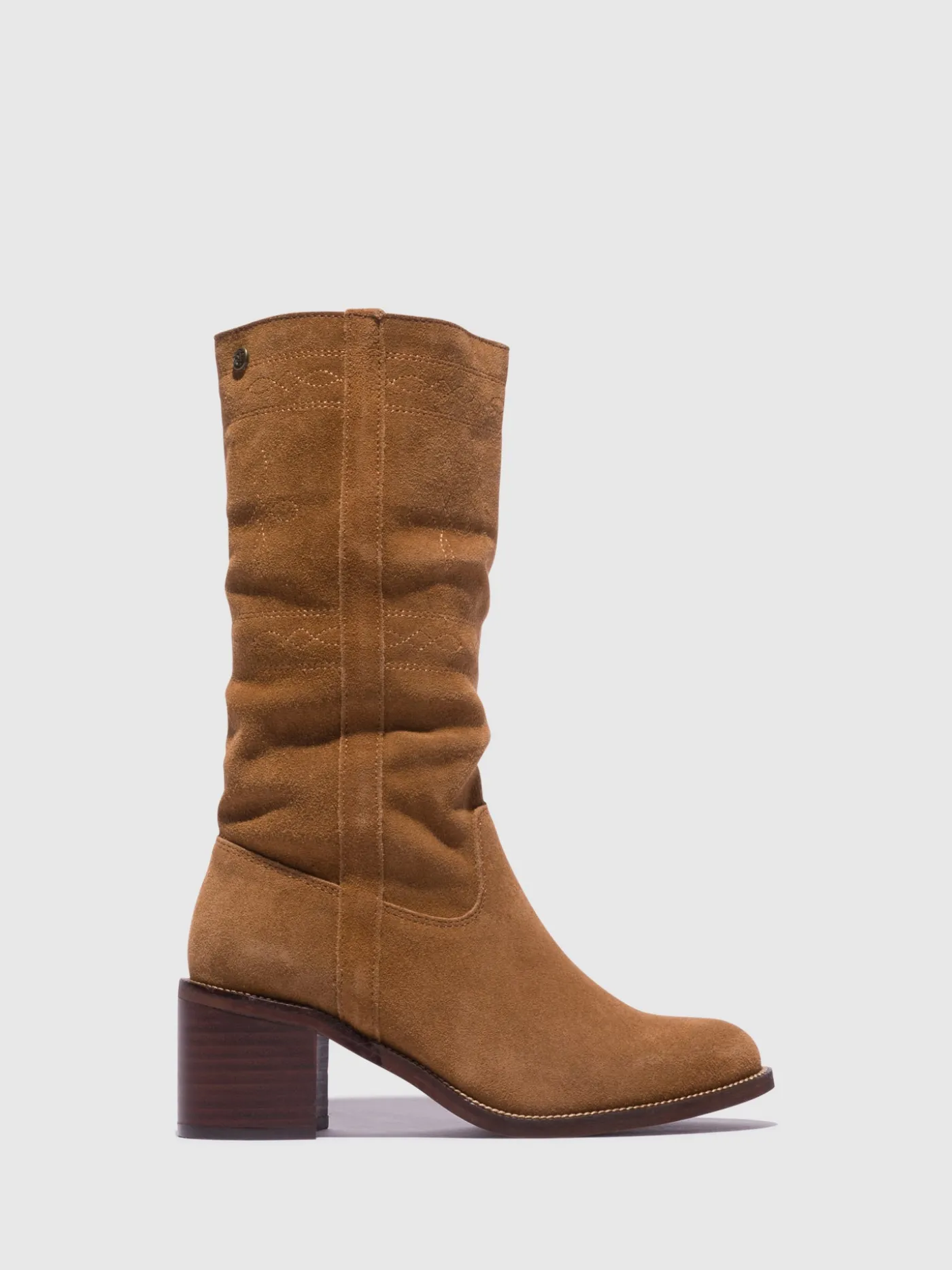 Best Sale Botas com Ponta Redonda em Castanho MULHER Botas