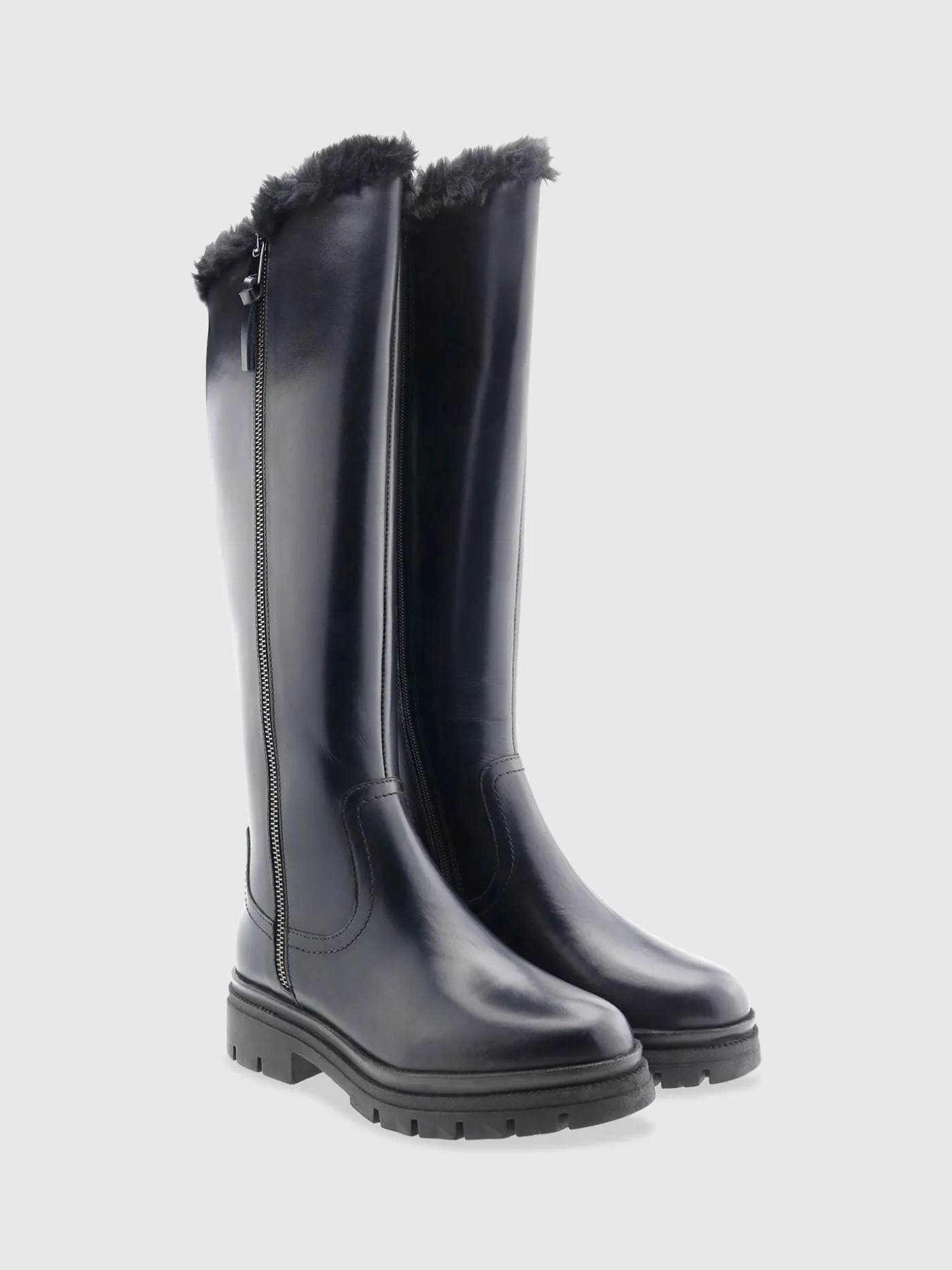 Best Botas com Ponta Redonda em Preto MULHER Botas