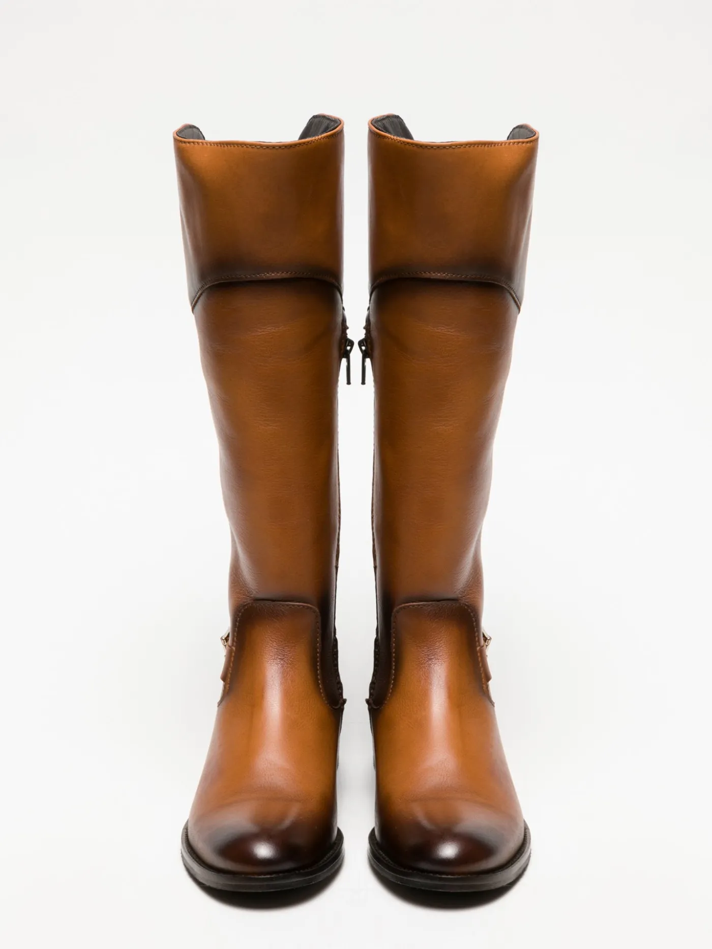 Hot Botas de Cano-Alto em Camel MULHER Botas