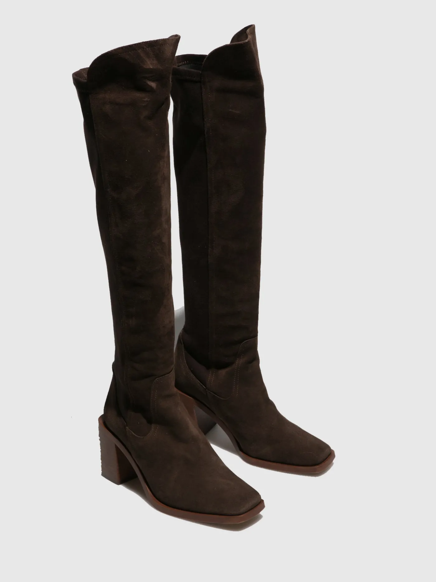 Store Botas de Cano-Alto em Castanho MULHER Botas