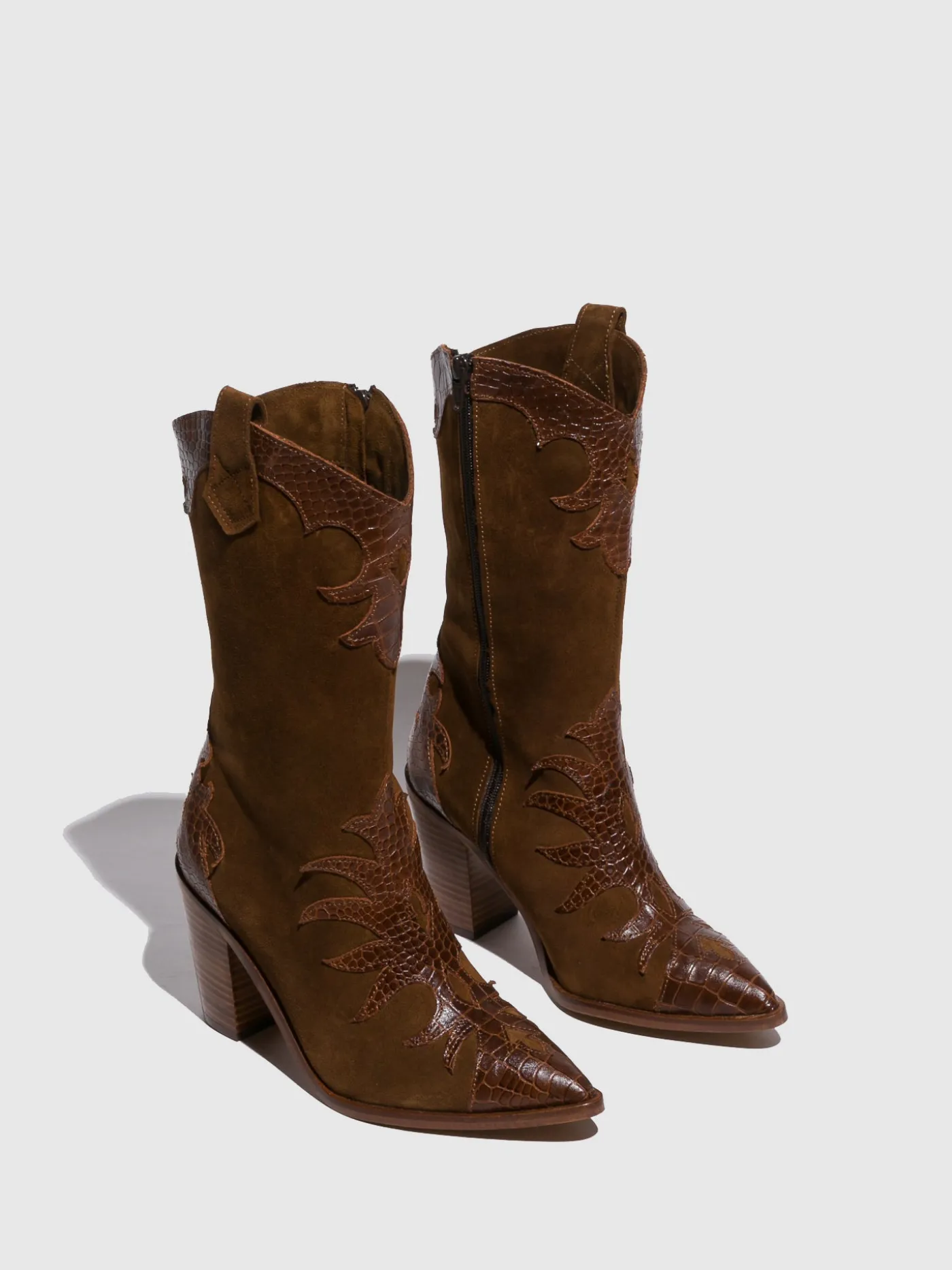 Shop Botas Pontiagudas em Castanho MULHER Botas