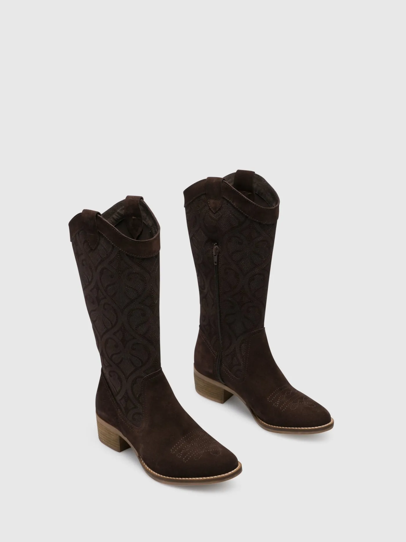 Outlet Botas Texanas em Castanho MULHER Botas