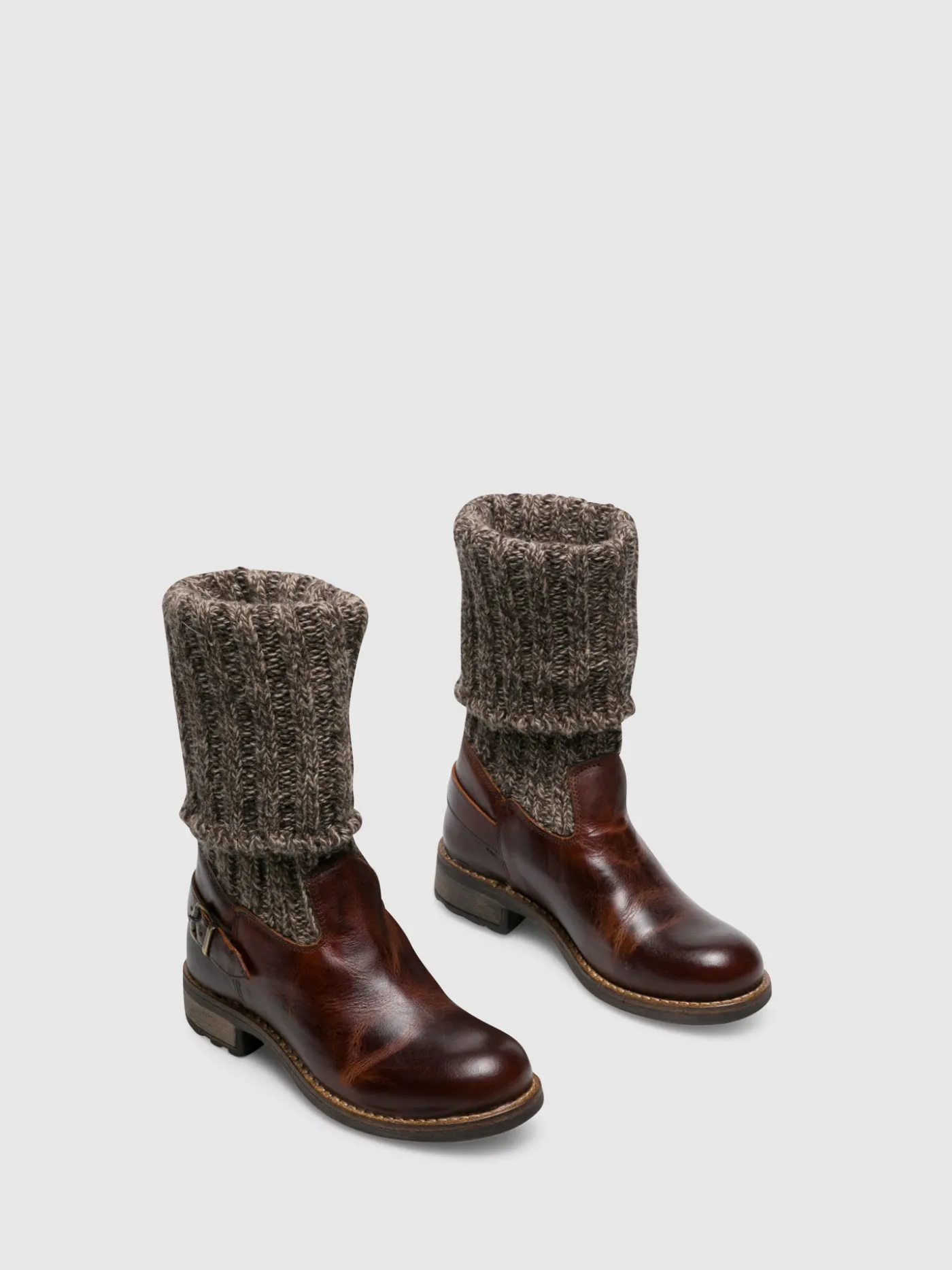 Best Botas tipo Meia em Castanho MULHER Botas