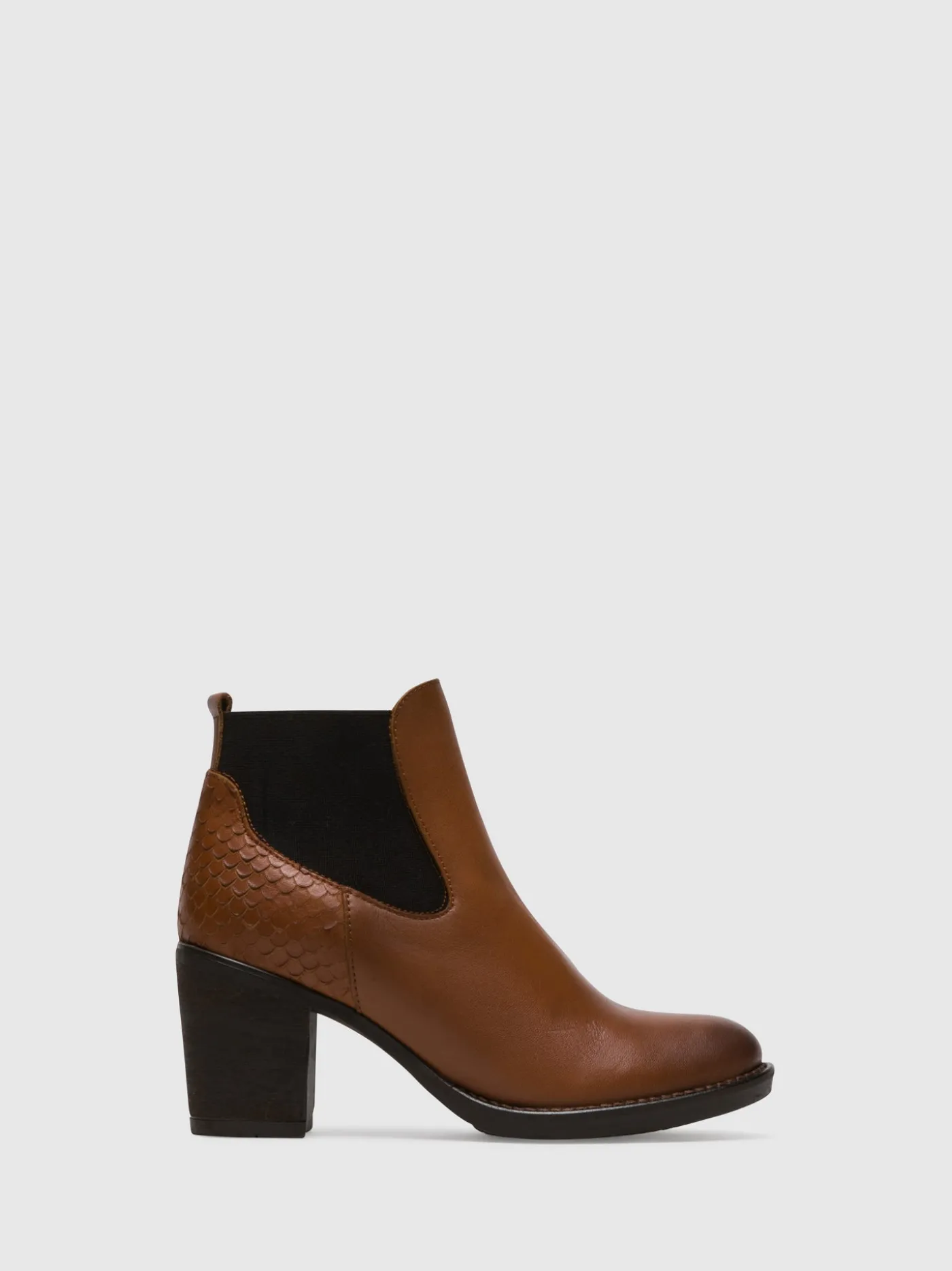 Shop Botins Chelsea em Camel MULHER Botins