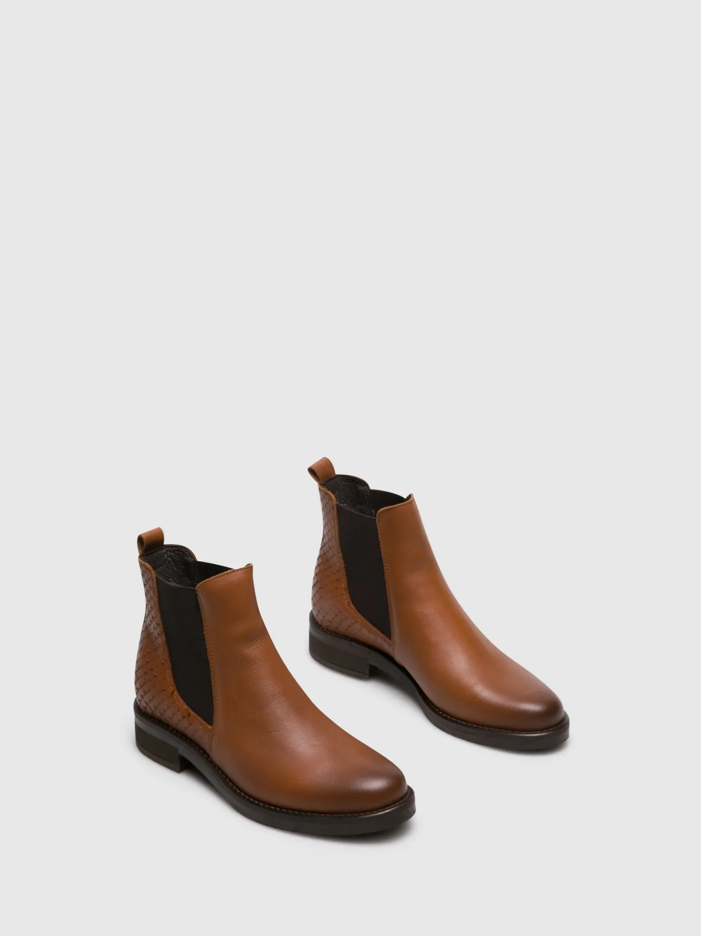 Store Botins Chelsea em Camel MULHER Botins