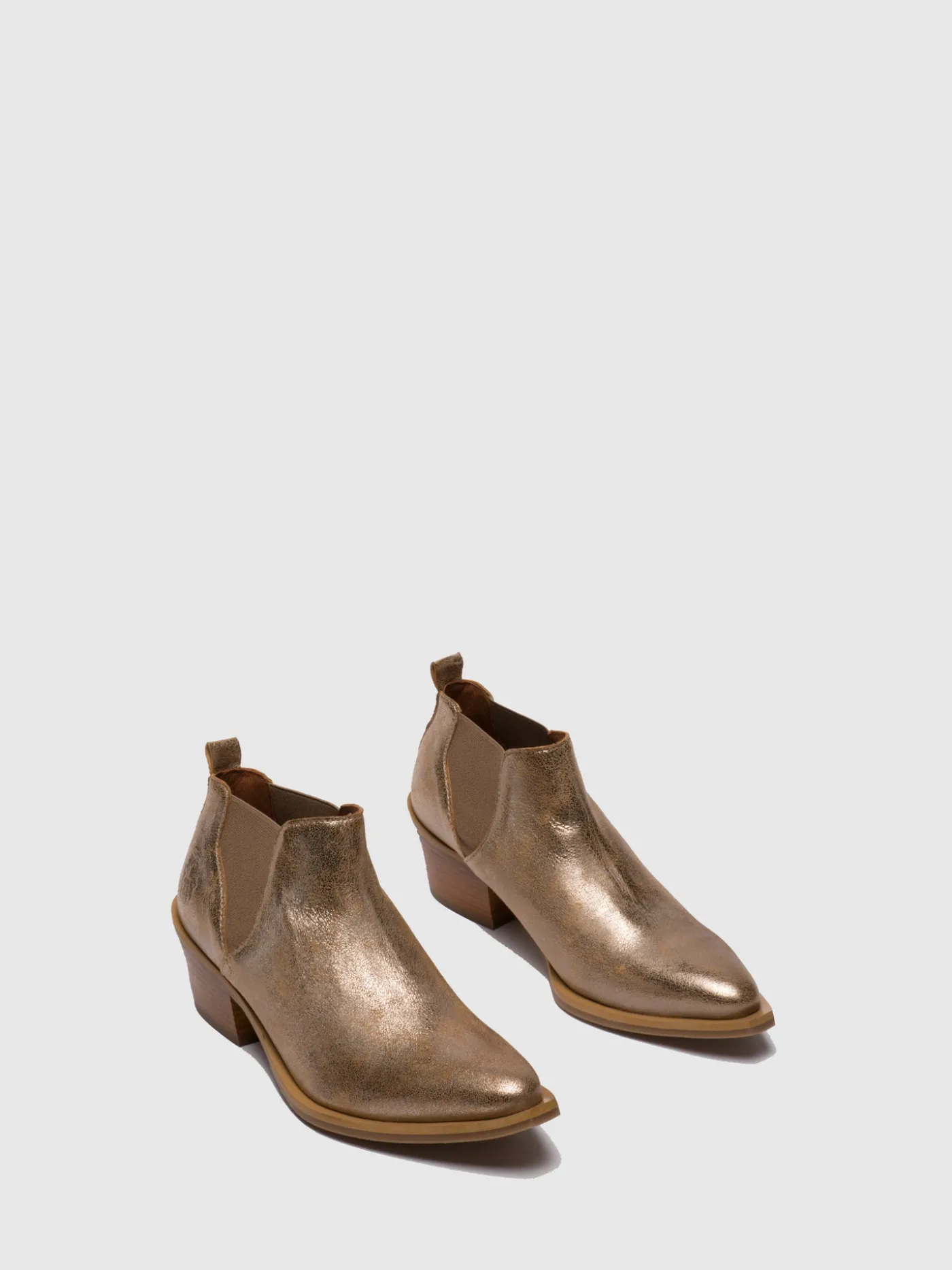 Hot Botins Chelsea em Dourado MULHER Botins