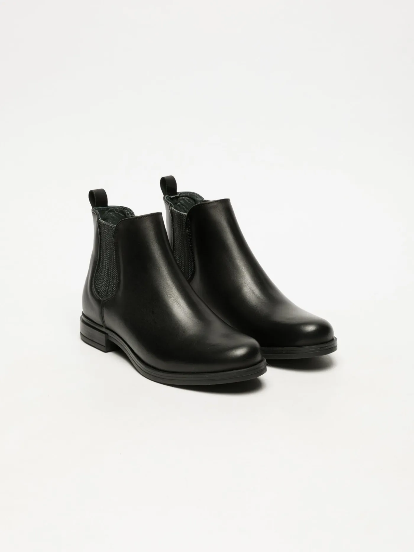 Shop Botins Chelsea em Preto Brilhante MULHER Botins