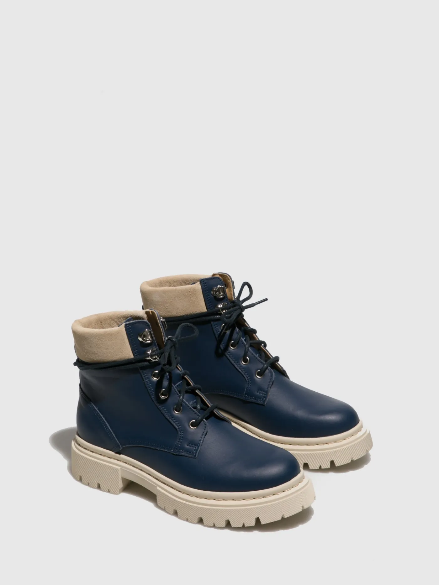 Best Sale Botins com Atacadores em Azul Marinho MULHER Botins