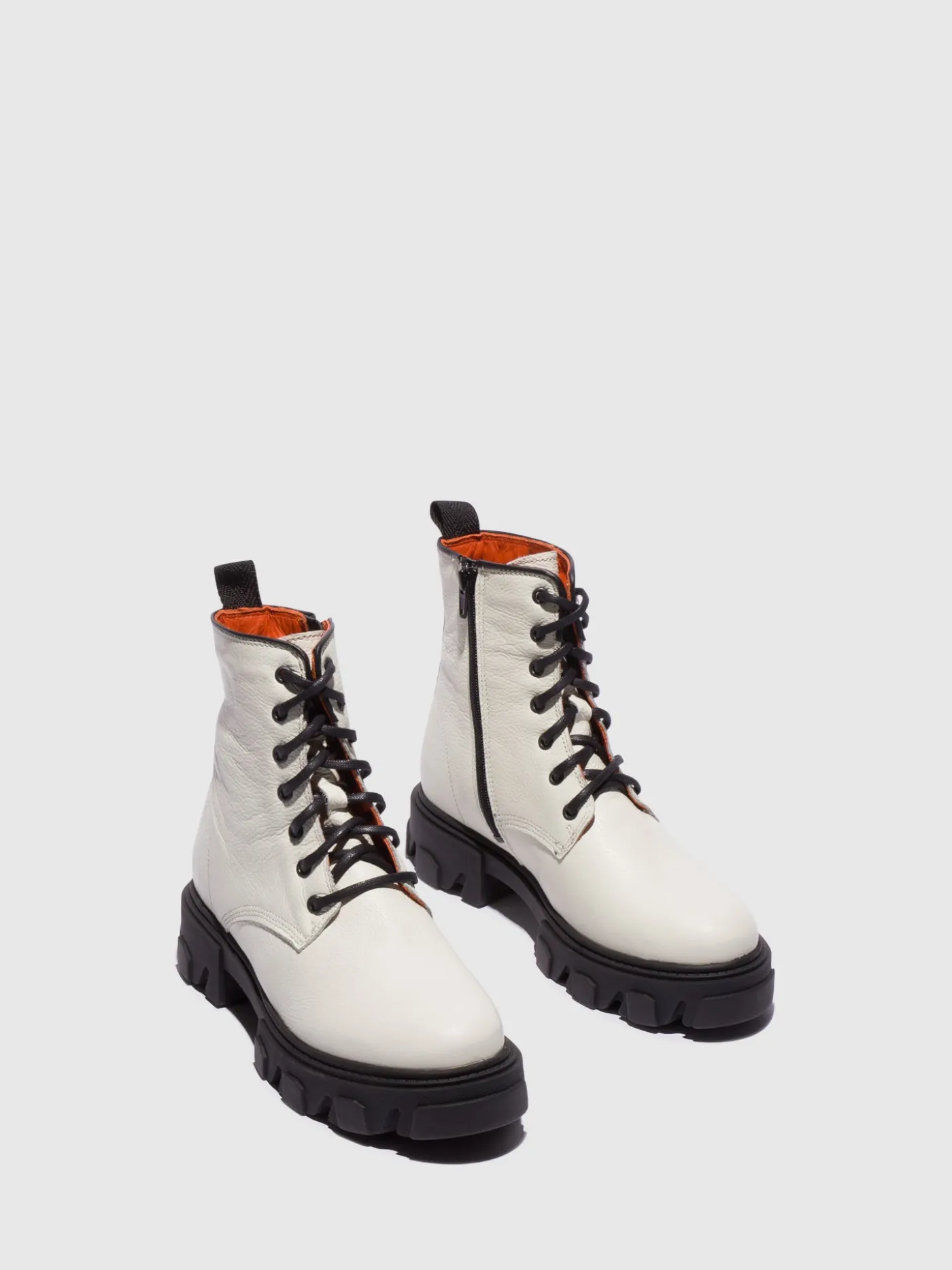 Online Botins com Atacadores em Branco MULHER Botins