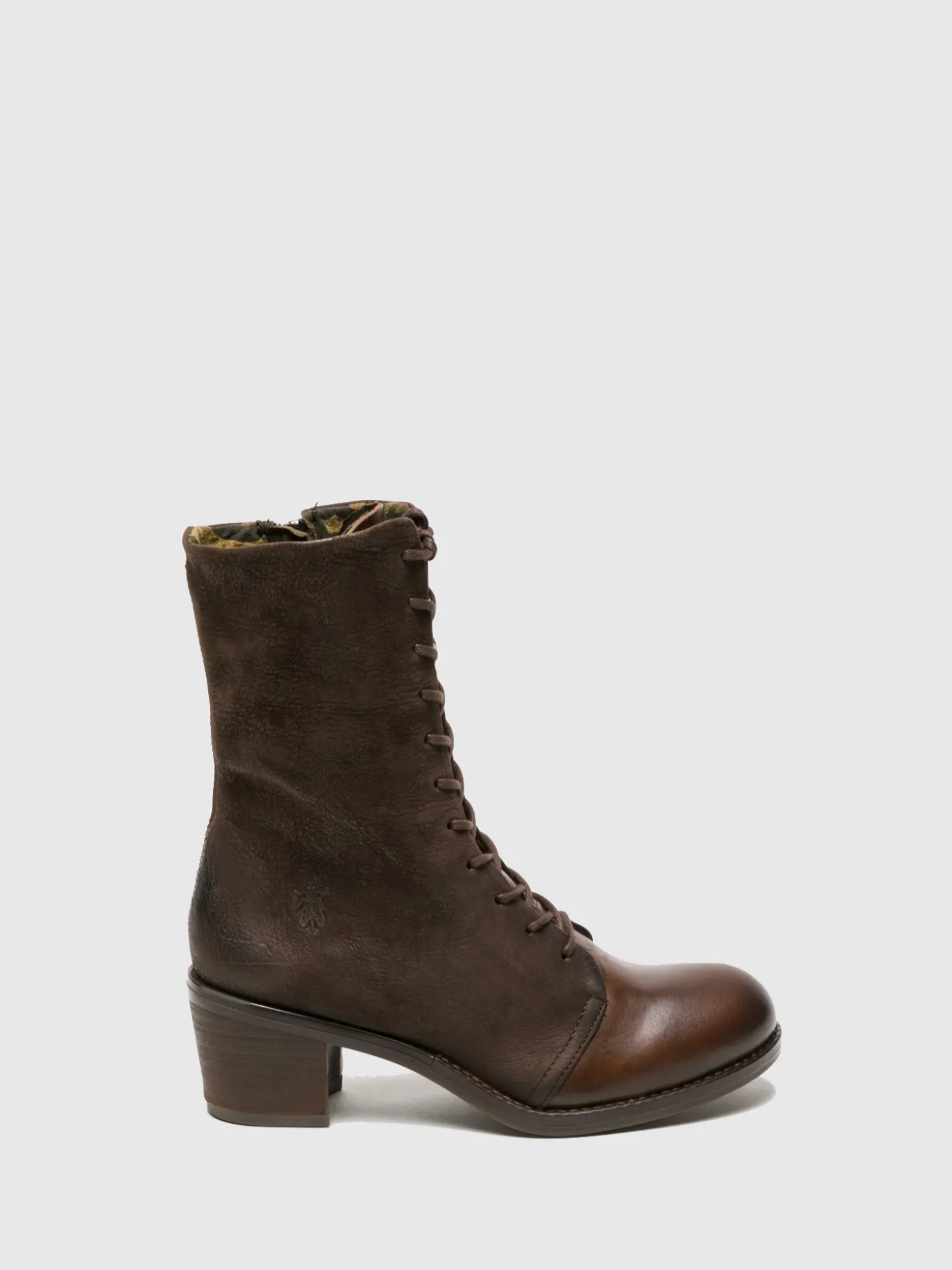 Outlet Botins com Atacadores em Castanho MULHER Botins