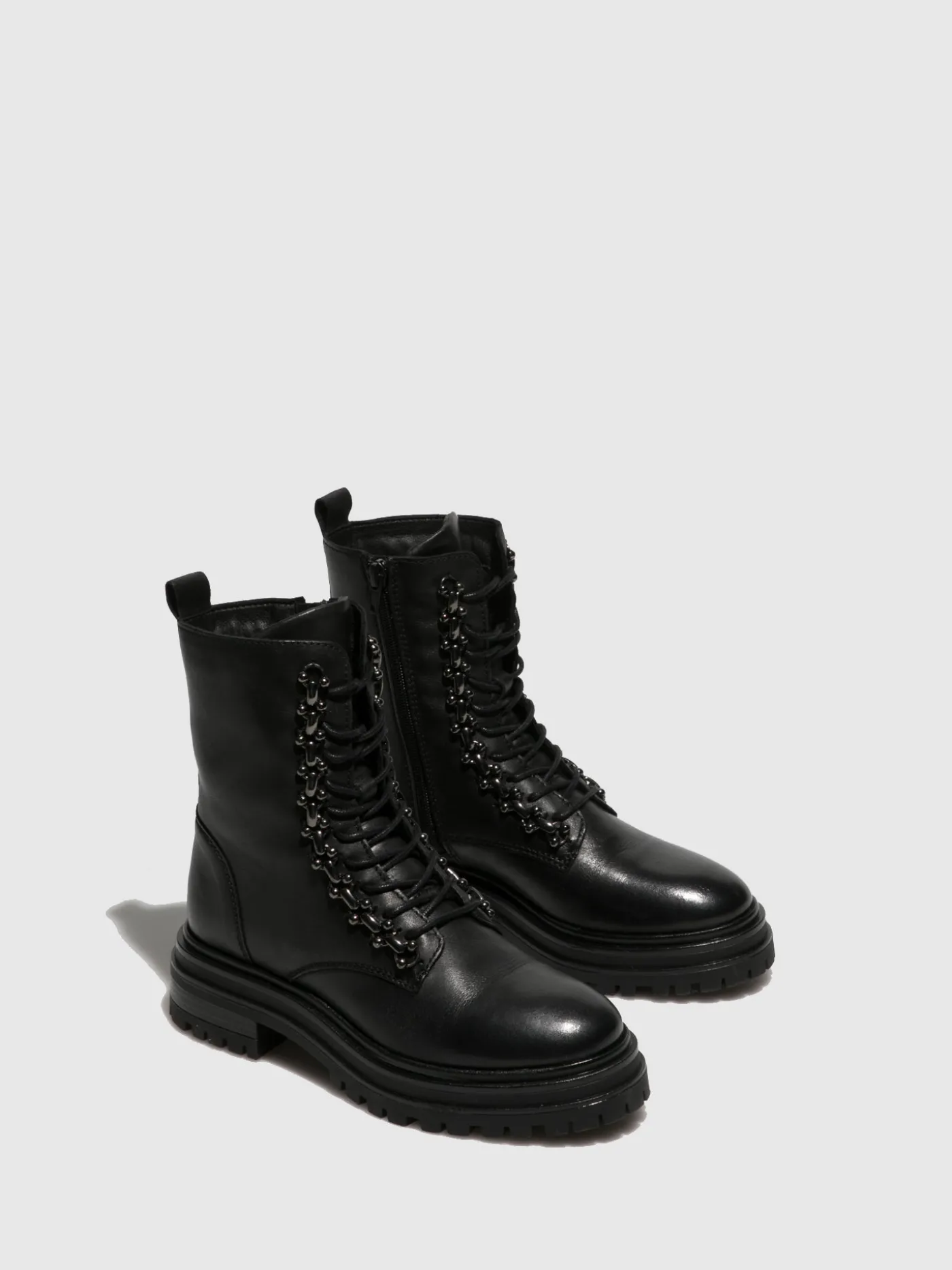 Best Botins com Atacadores em Preto MULHER Botins