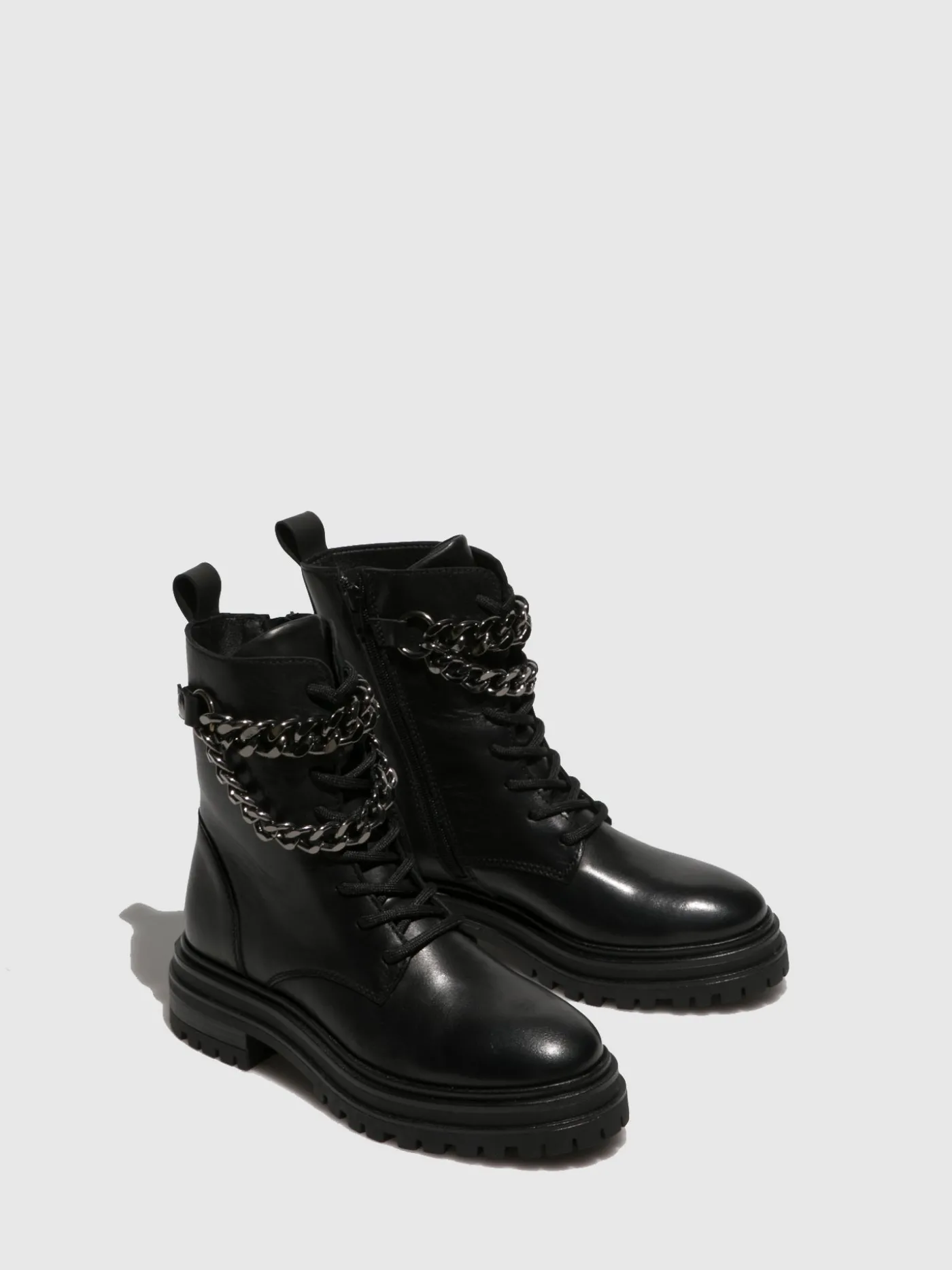 Best Sale Botins com Atacadores em Preto MULHER Botins