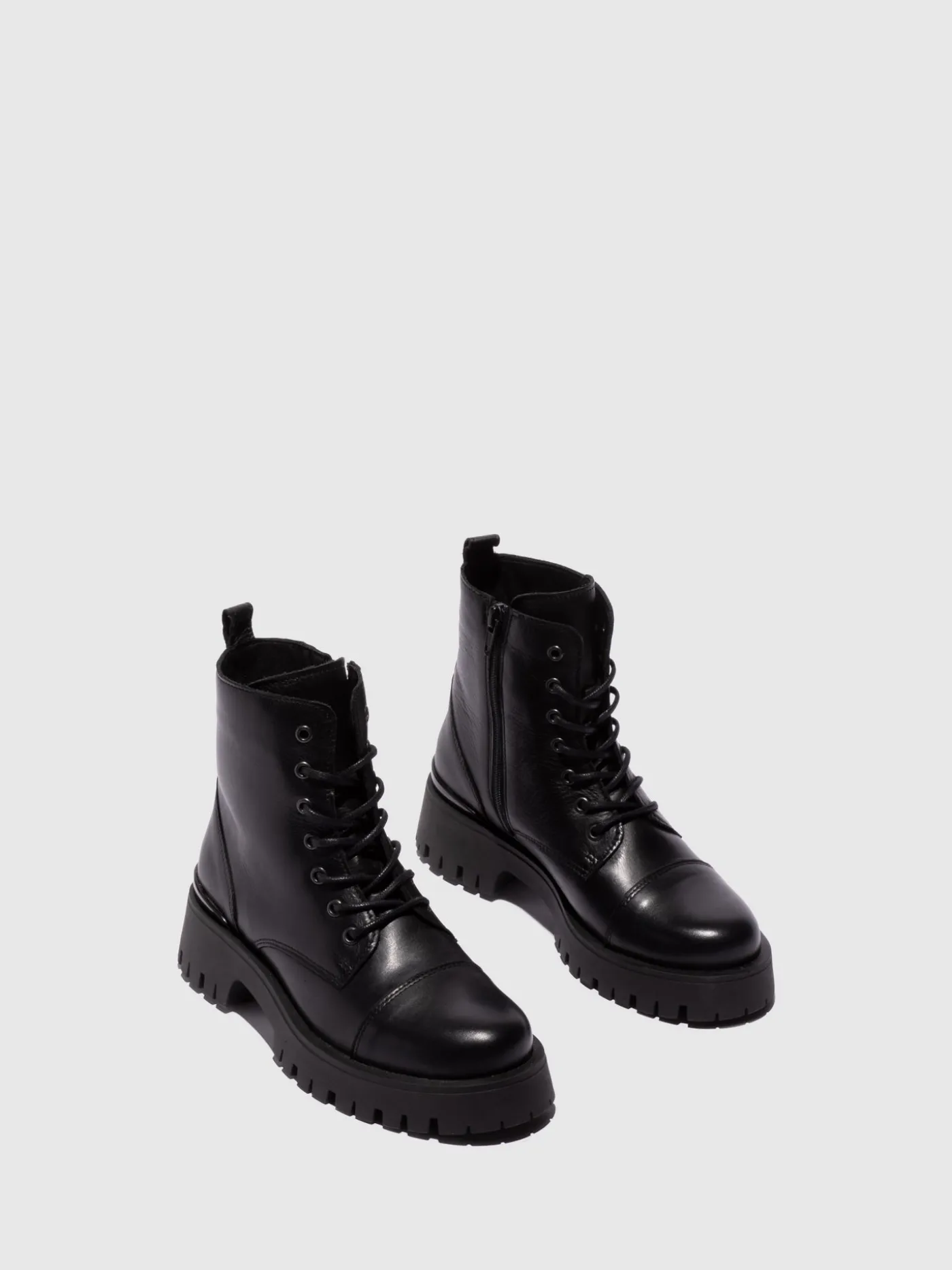 Clearance Botins com Atacadores em Preto MULHER Botins