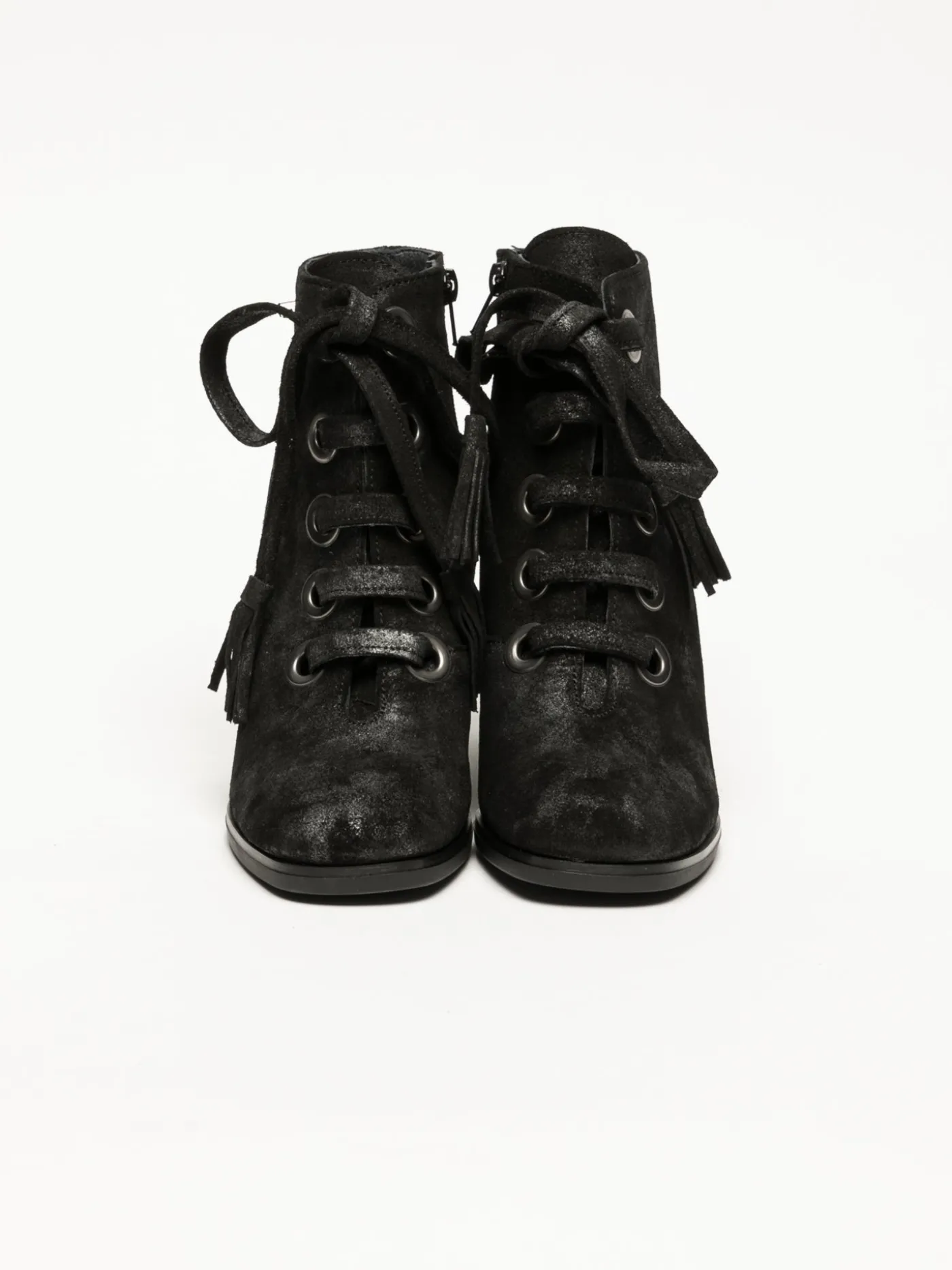 Store Botins com Atacadores em Preto MULHER Botins