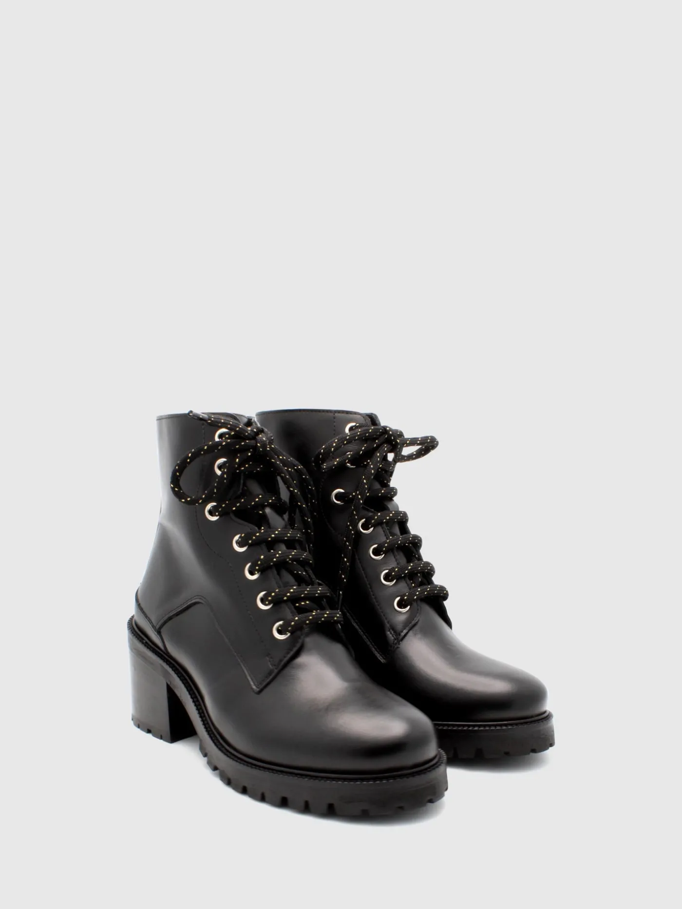 Store Botins com Atacadores em Preto MULHER Botins