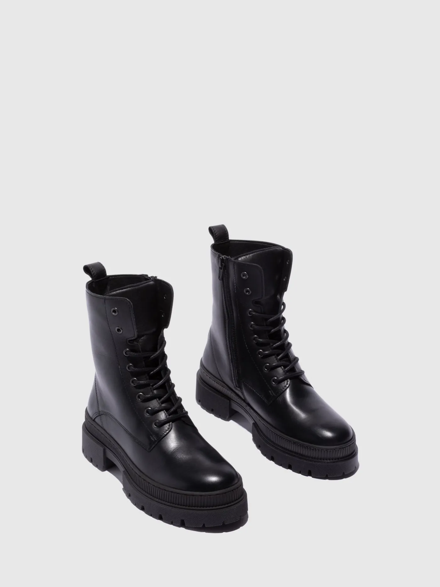 Hot Botins com Atacadores em Preto MULHER Botins