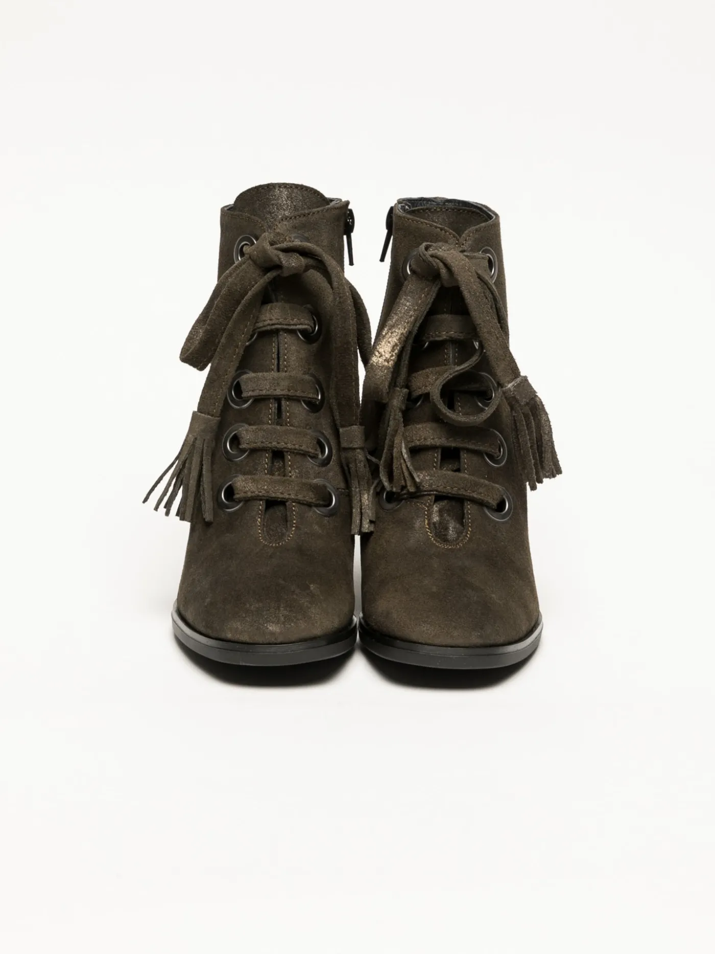 Shop Botins com Atacadores em Verde MULHER Botins