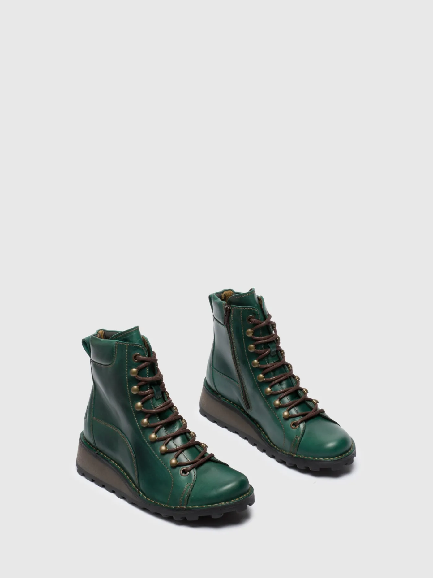 Discount Botins com Atacadores em Verde MULHER Botins