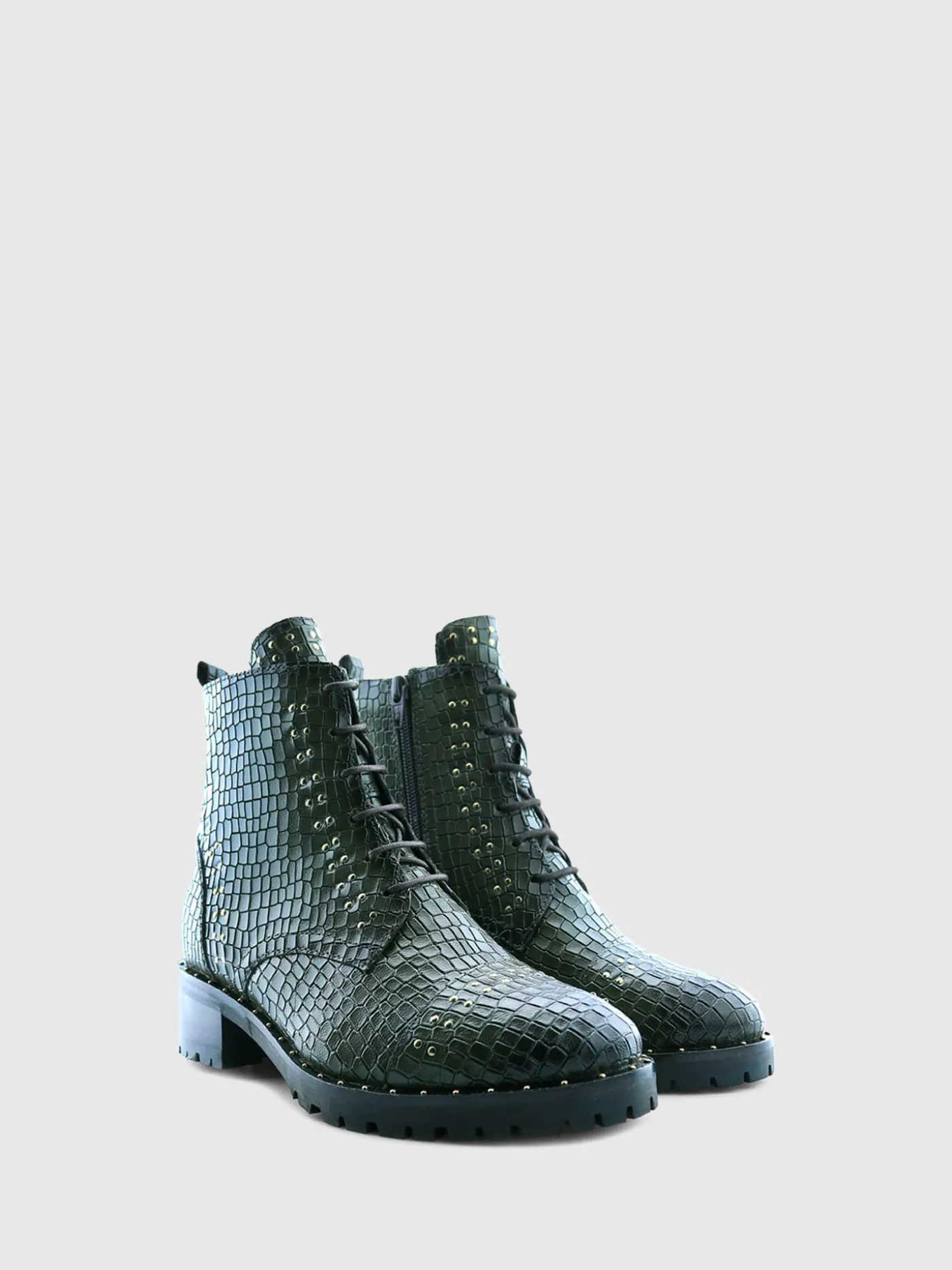 Cheap Botins com Atacadores em Verde MULHER Botins