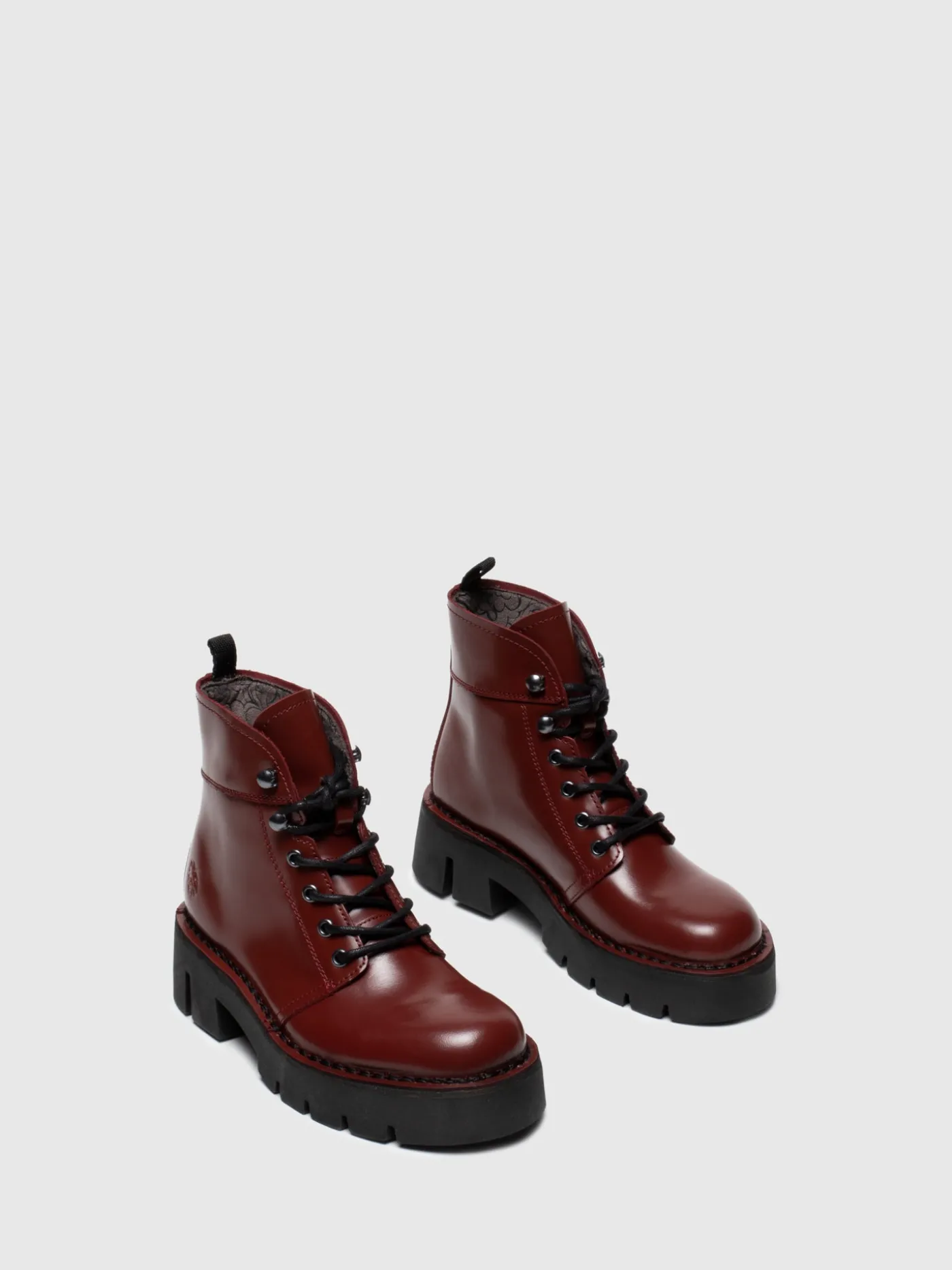 Best Sale Botins com Atacadores em Vermelho MULHER Botins