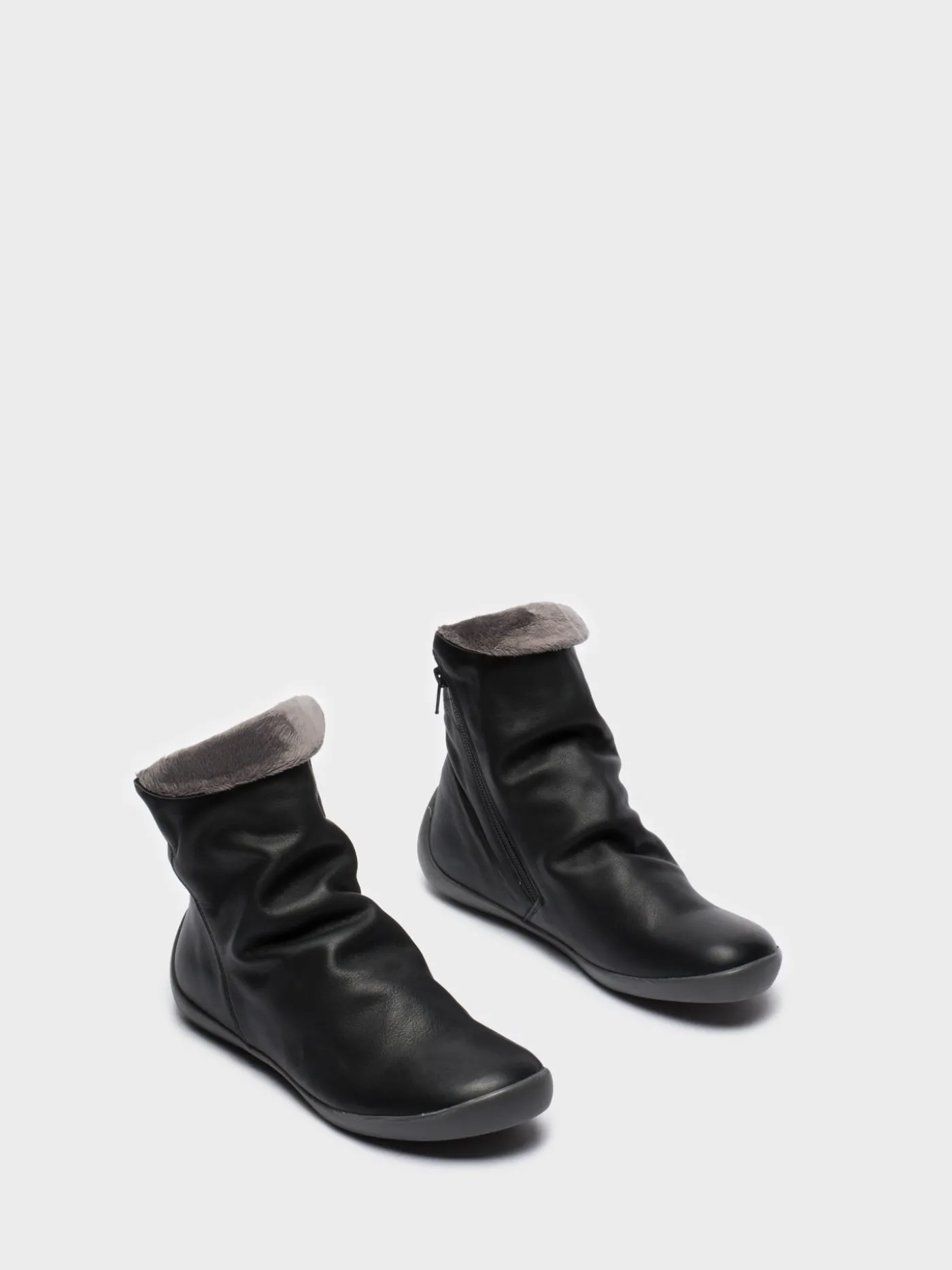 New Botins com Fecho em Cinzento Preto MULHER Botins