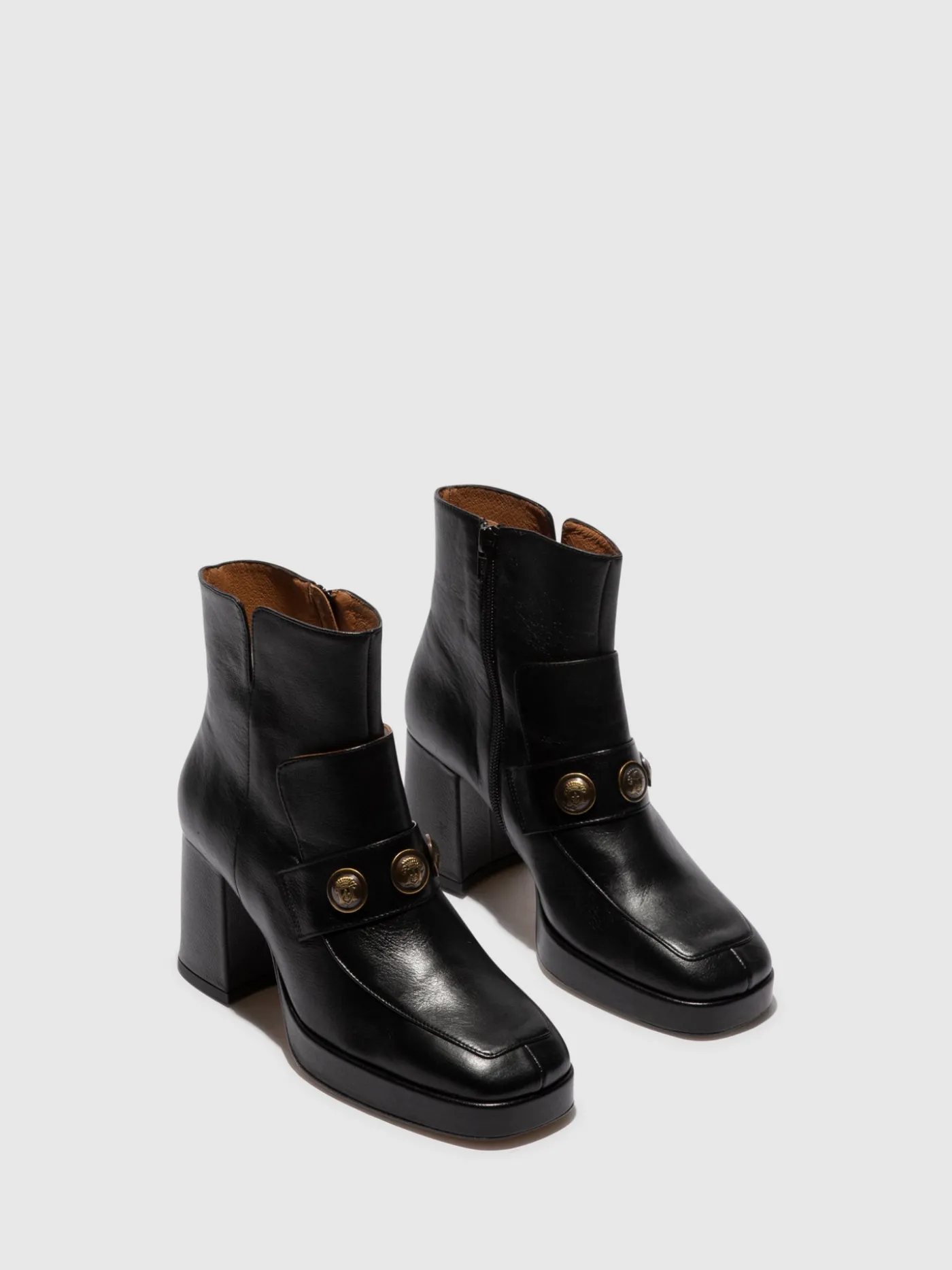 Sale Botins com Fecho em Preto MULHER Botins