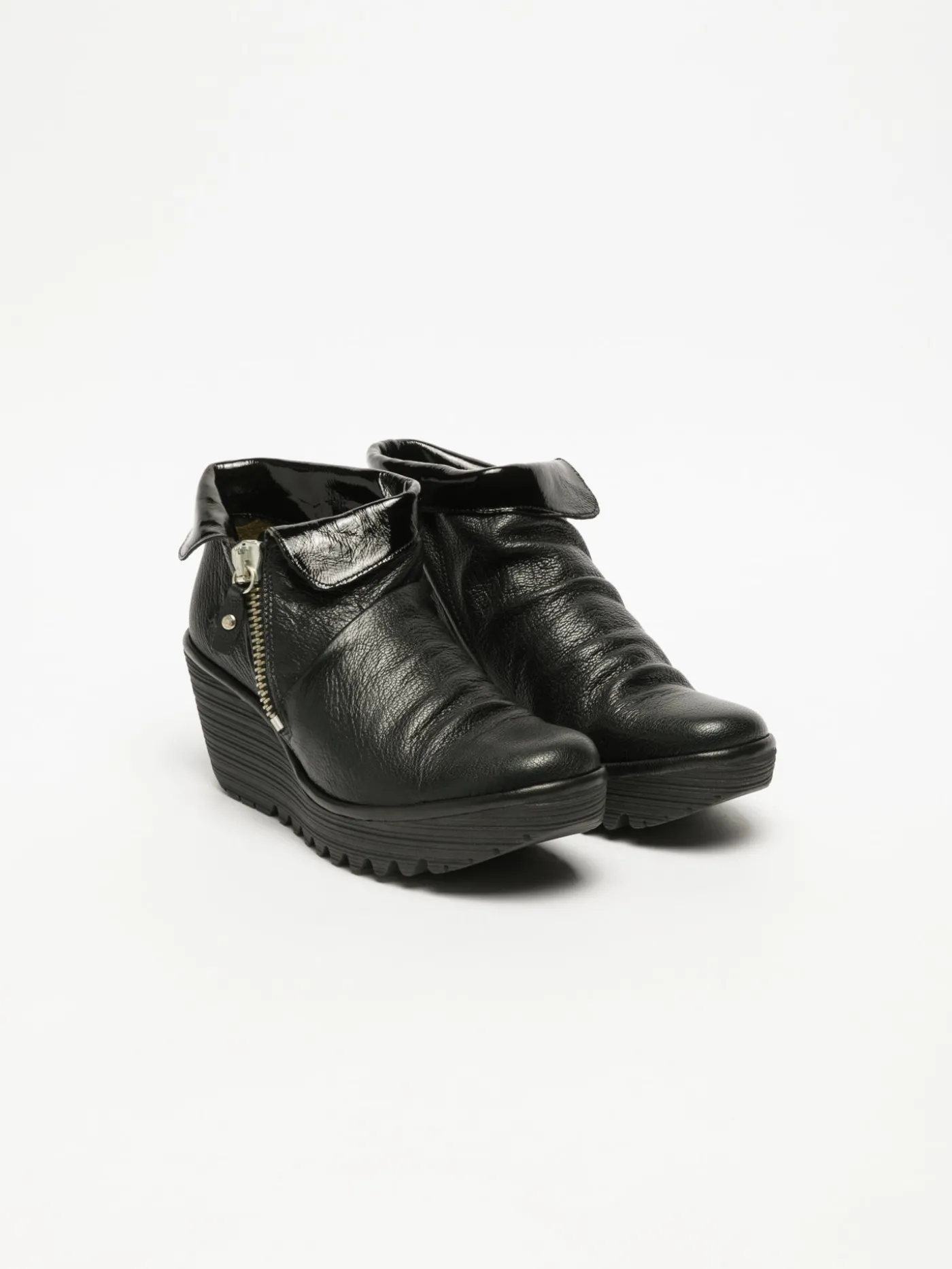 Cheap Botins com Fecho em Preto Carbono MULHER Botins