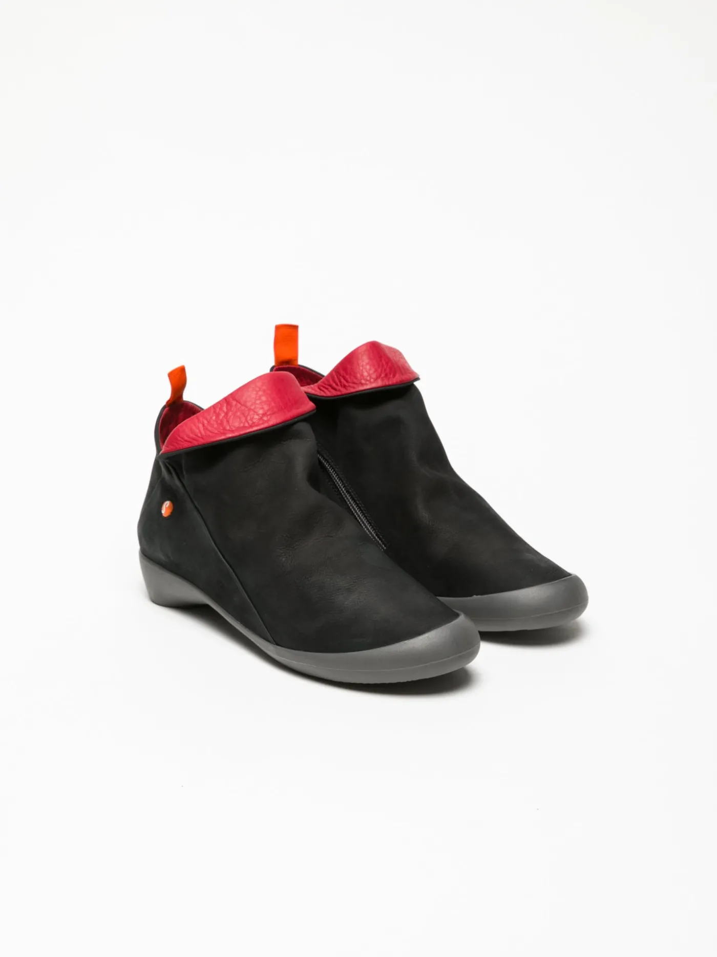 Outlet Botins com Fecho em Vermelho Preto MULHER Botins