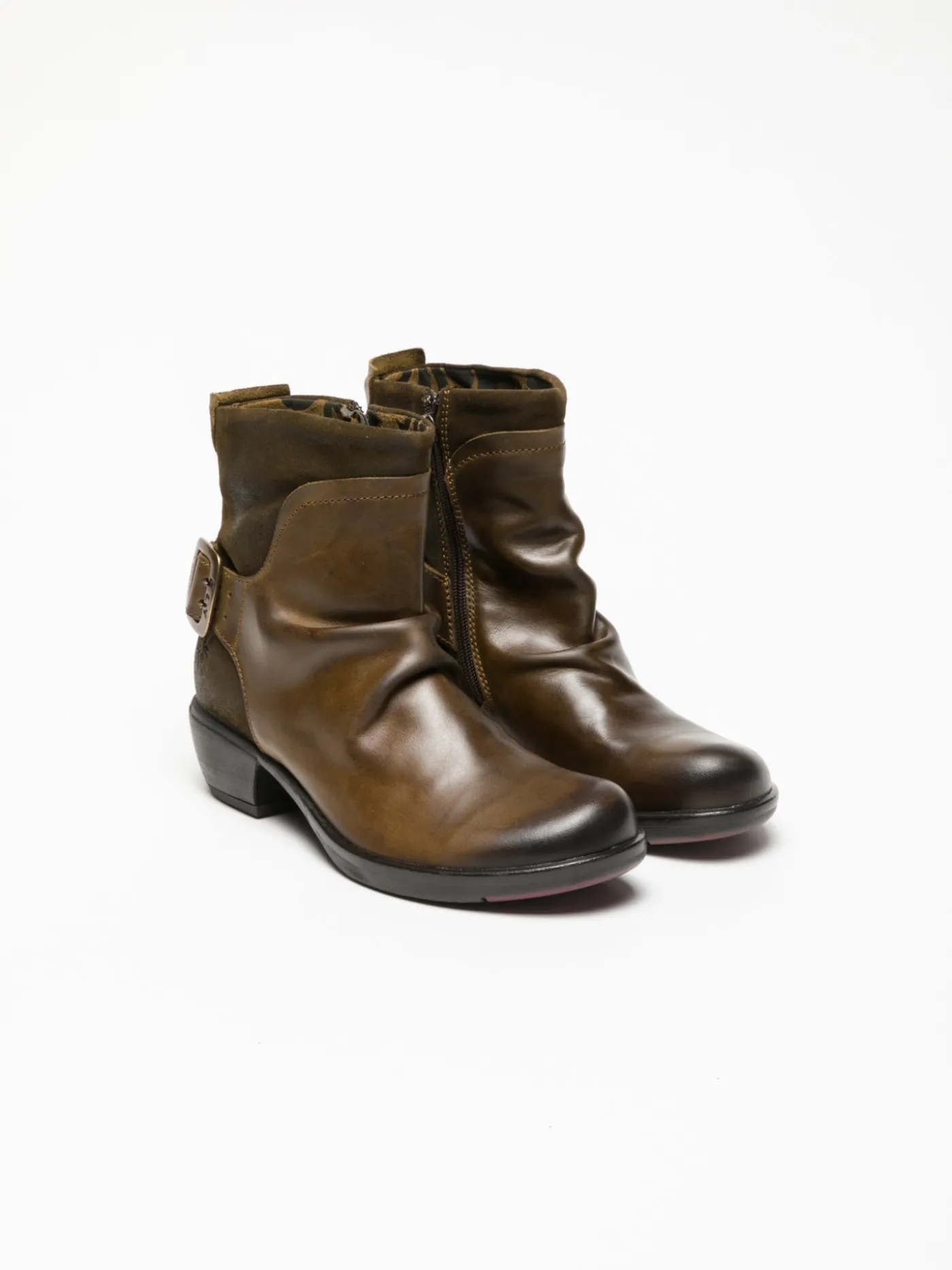 Sale Botins com Fivela em Castanho Sela MULHER Botins