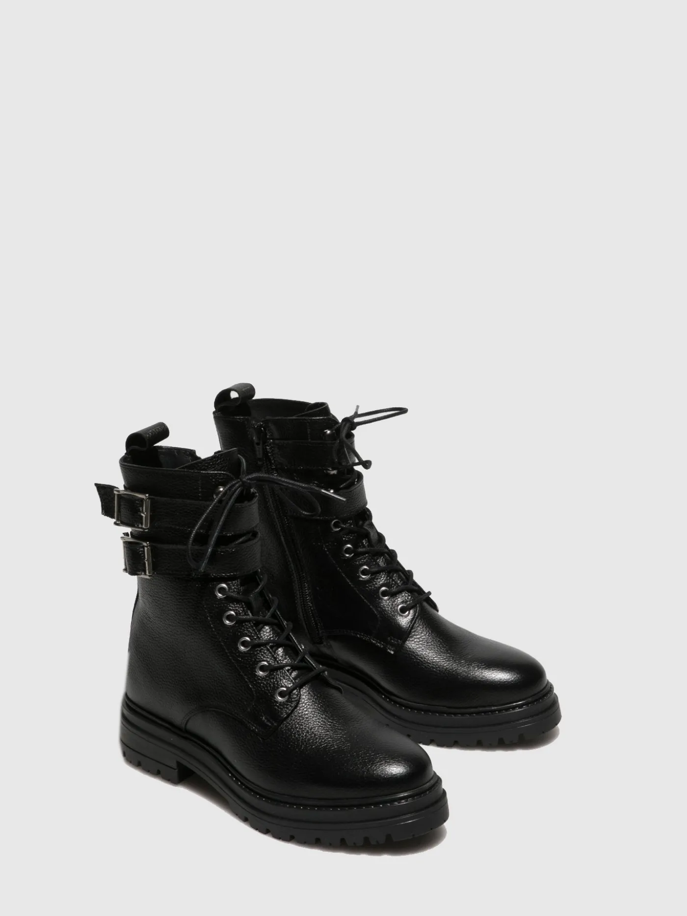 Flash Sale Botins com Fivela em Preto MULHER Botins