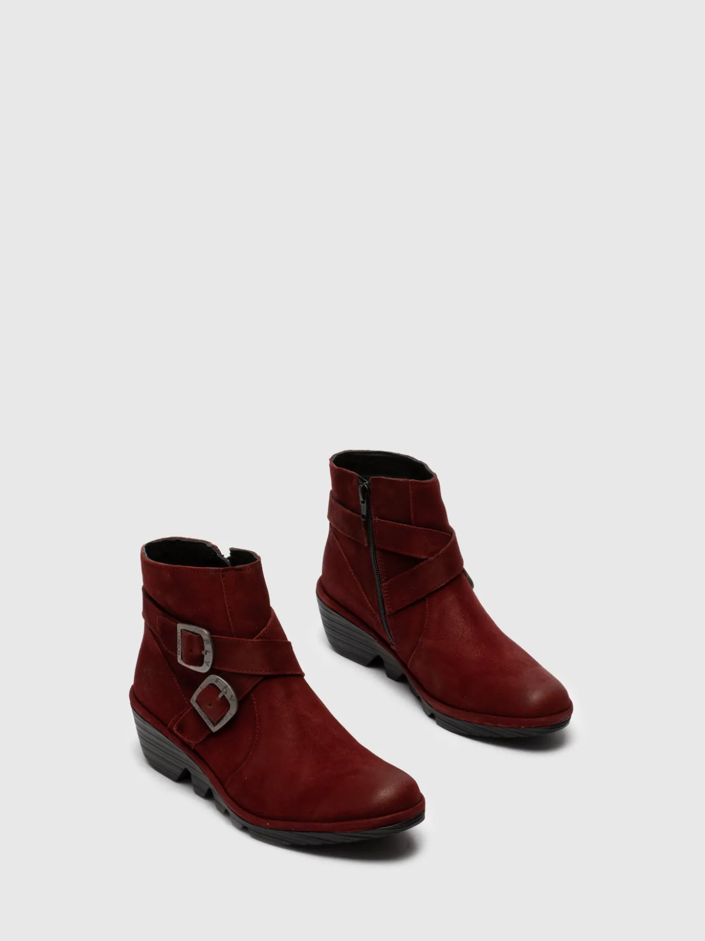 Flash Sale Botins com Fivela em Vermelho MULHER Botins