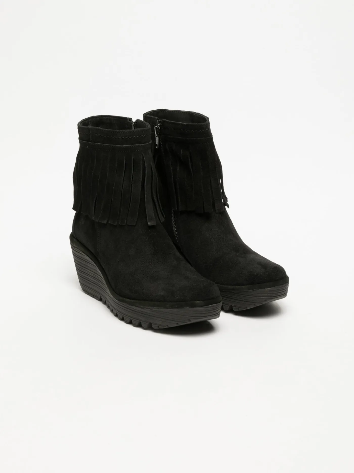 Shop Botins com Franjas em Preto MULHER Botins