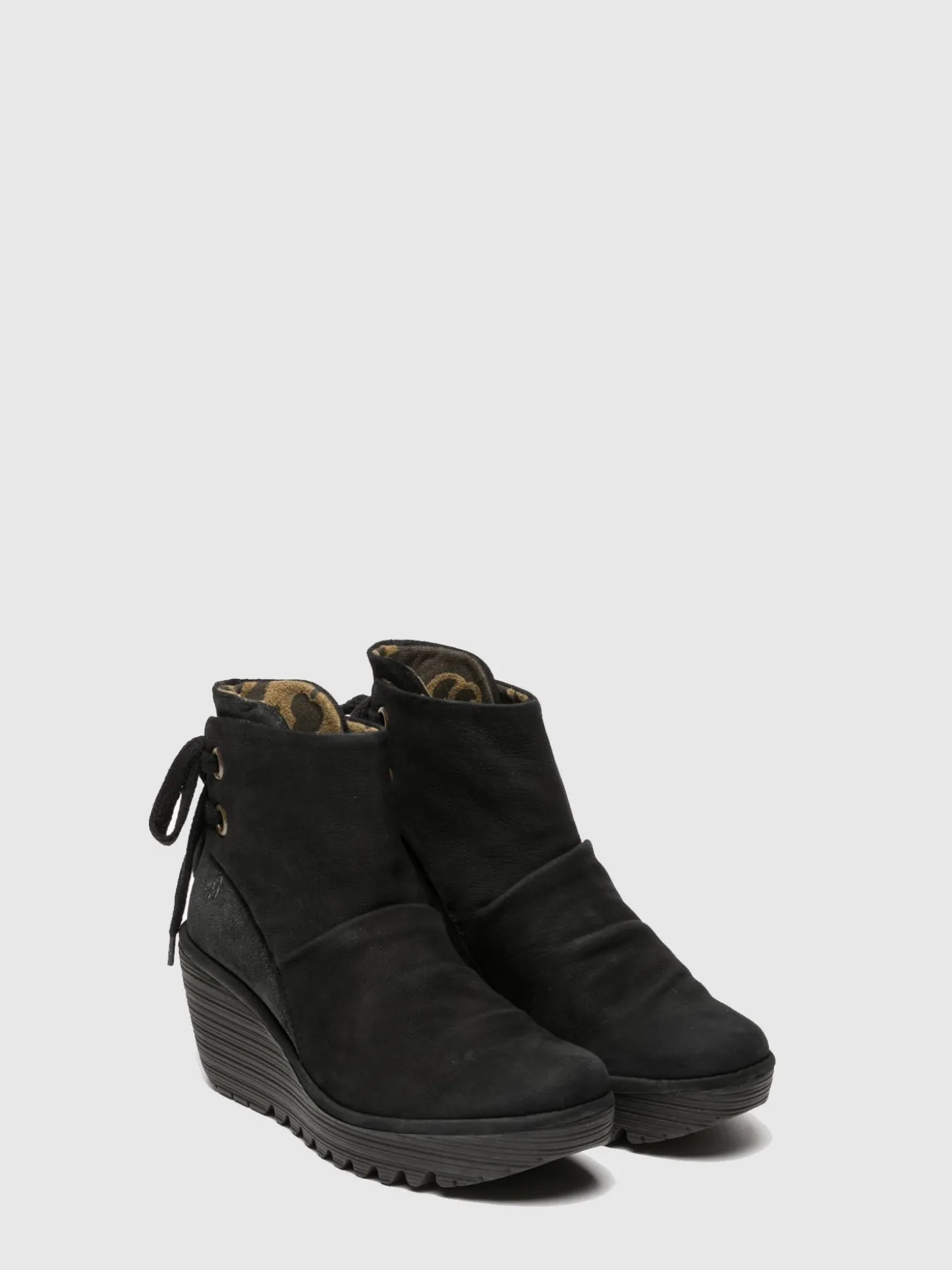 Flash Sale Botins de Cunha em Preto MULHER Botins