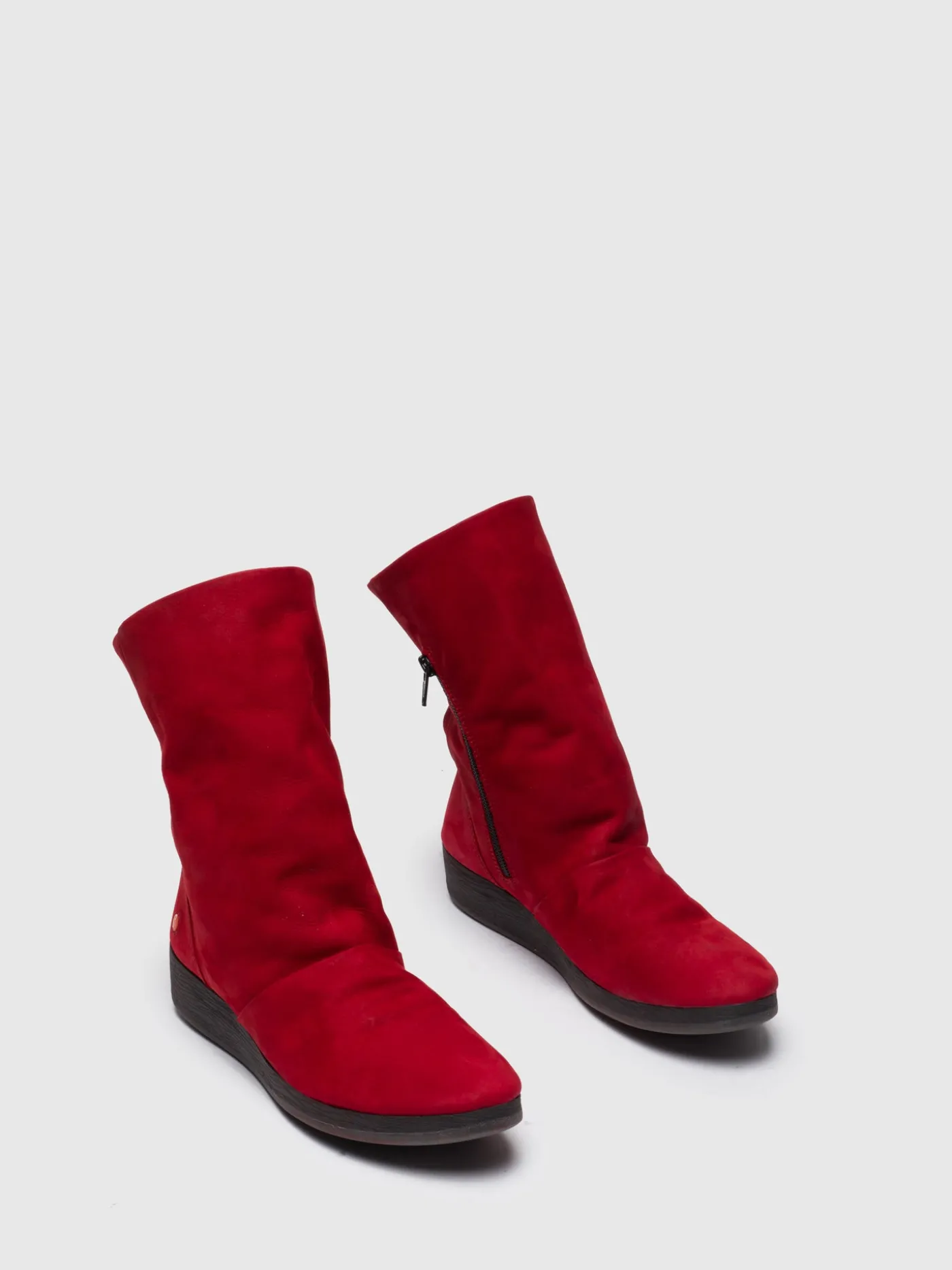 Hot Botins de Cunha em Vermelho MULHER Botins