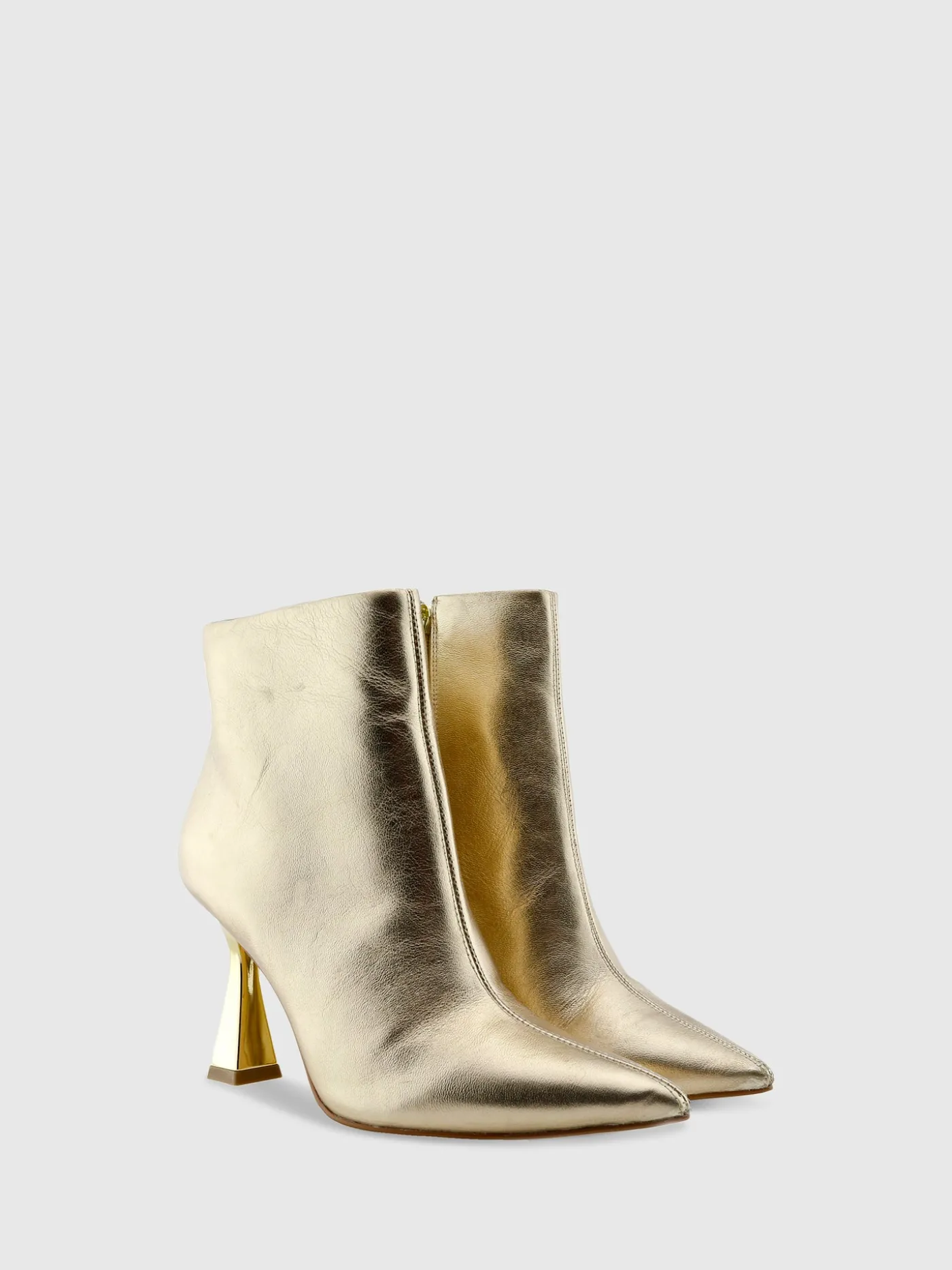 Hot Botins Pontiagudas em Dourado MULHER Botins