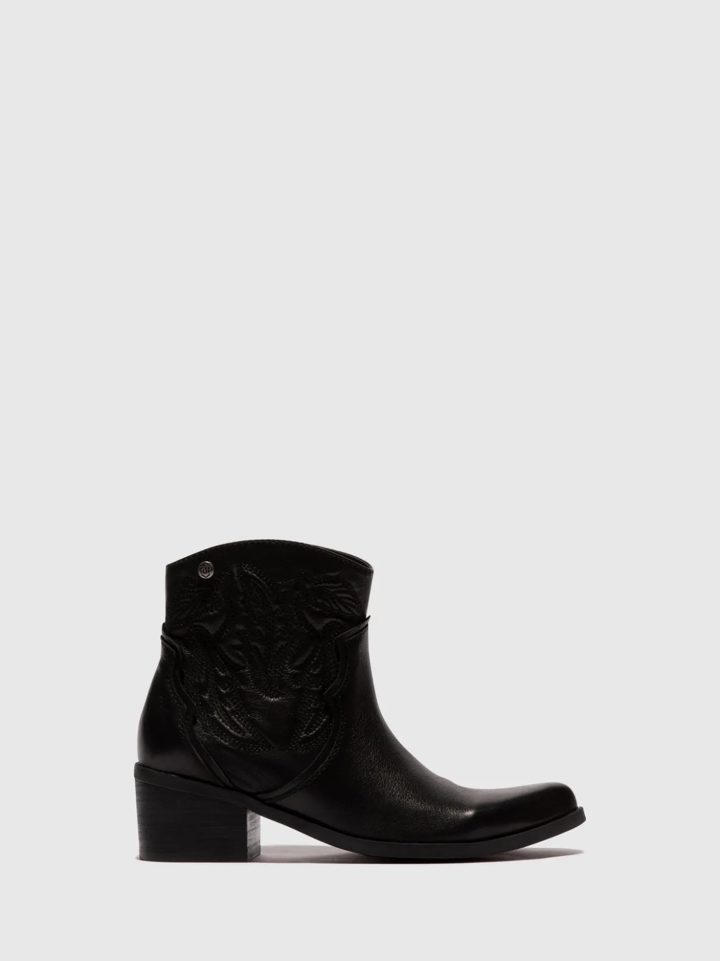 Outlet Botins Texanas em Preto MULHER Botins