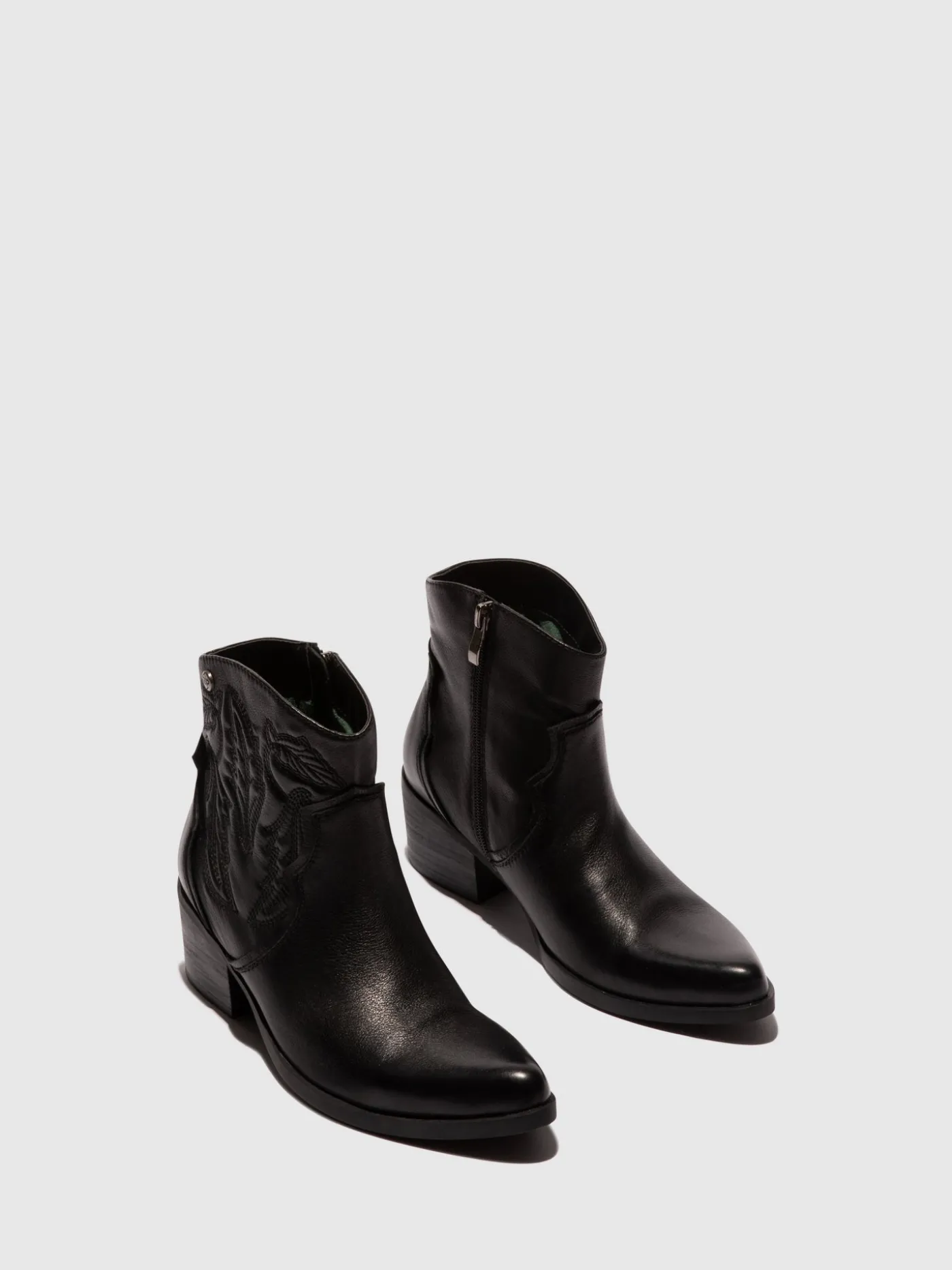 Outlet Botins Texanas em Preto MULHER Botins