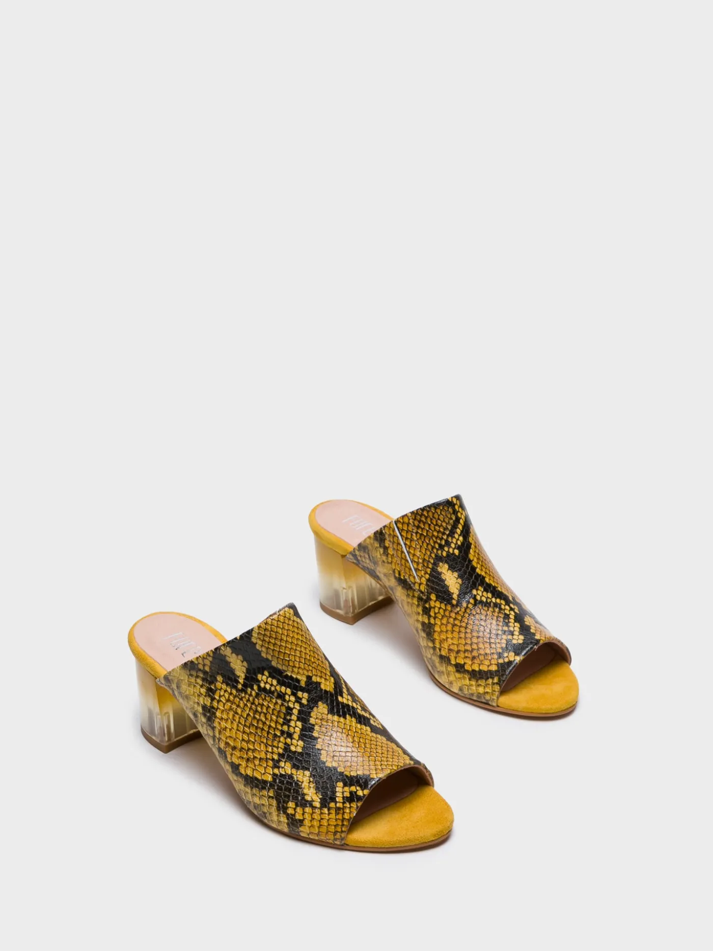 Discount Mules Abertas à Frente em Amarelo MULHER Mules